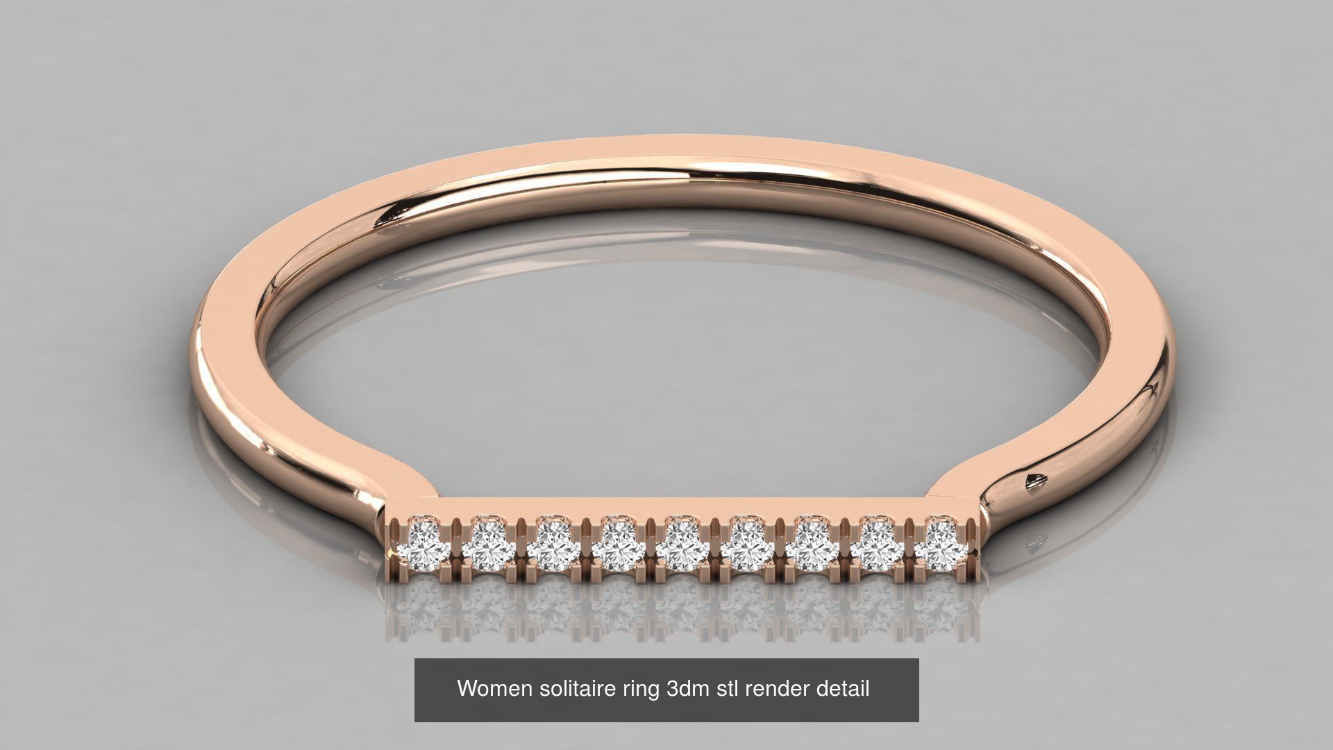 192 Women Wedding Engagement Band 3dm stl render detail 3D Model Collection_50
