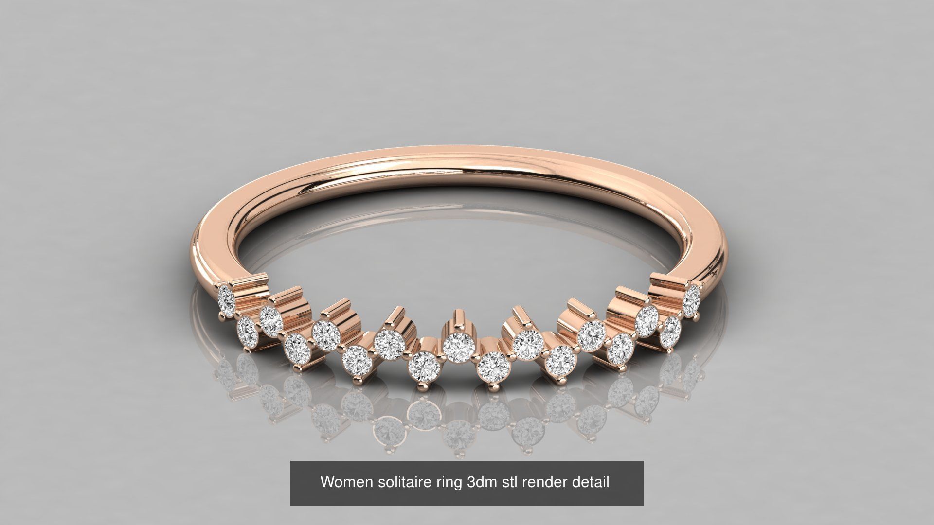 192 Women Wedding Engagement Band 3dm stl render detail 3D Model Collection_115