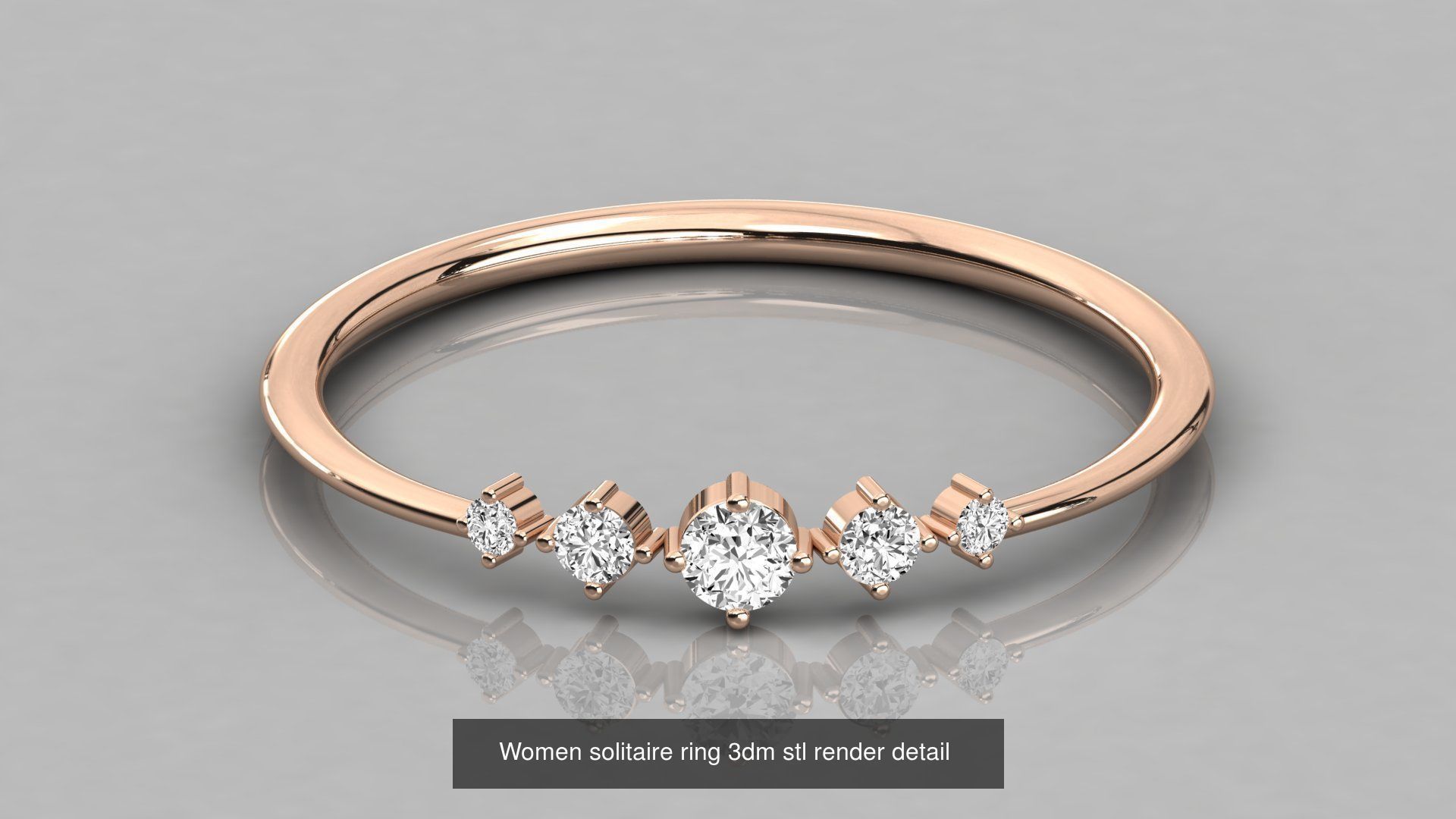 192 Women Wedding Engagement Band 3dm stl render detail 3D Model Collection_80