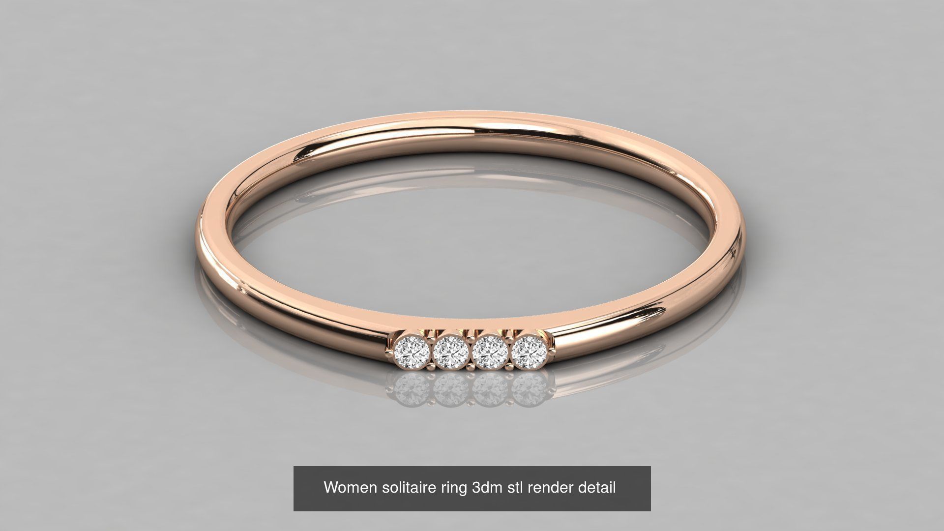 192 Women Wedding Engagement Band 3dm stl render detail 3D Model Collection_95