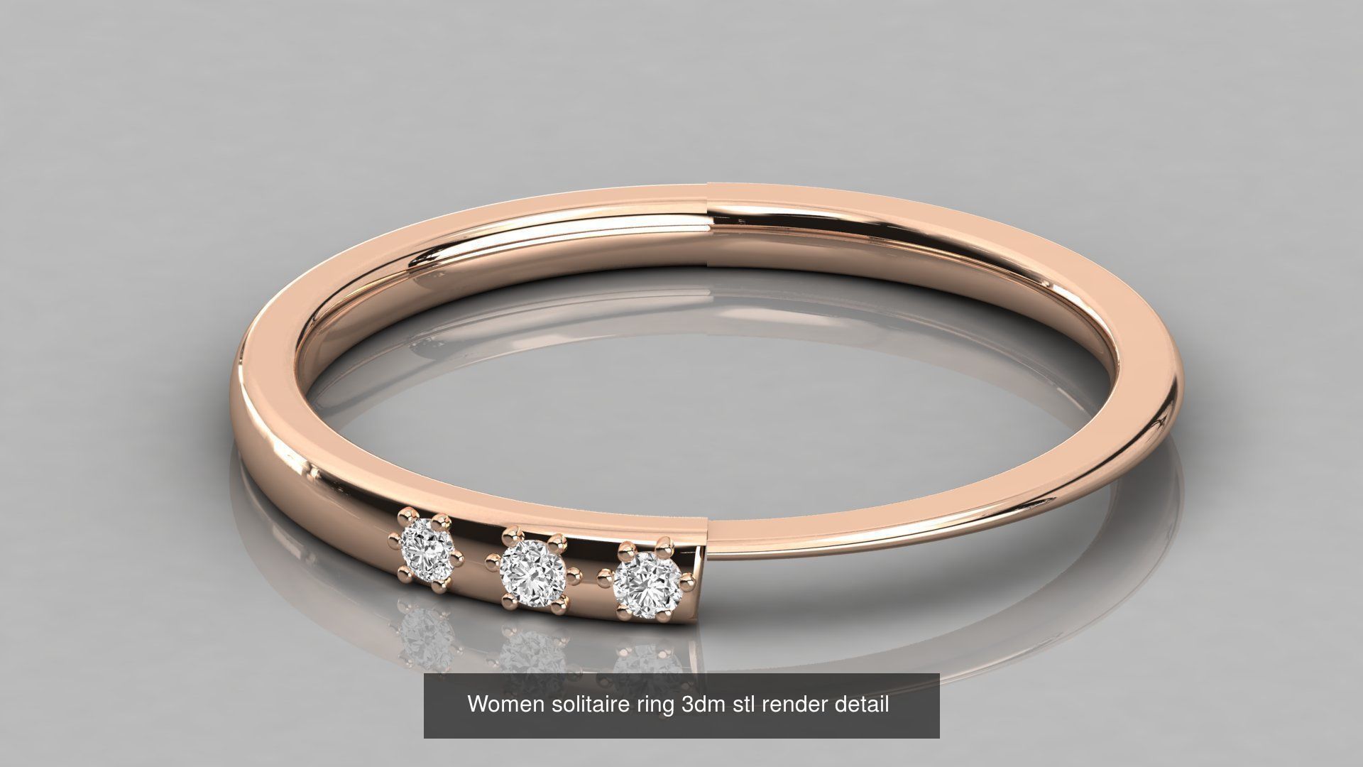 192 Women Wedding Engagement Band 3dm stl render detail 3D Model Collection_100