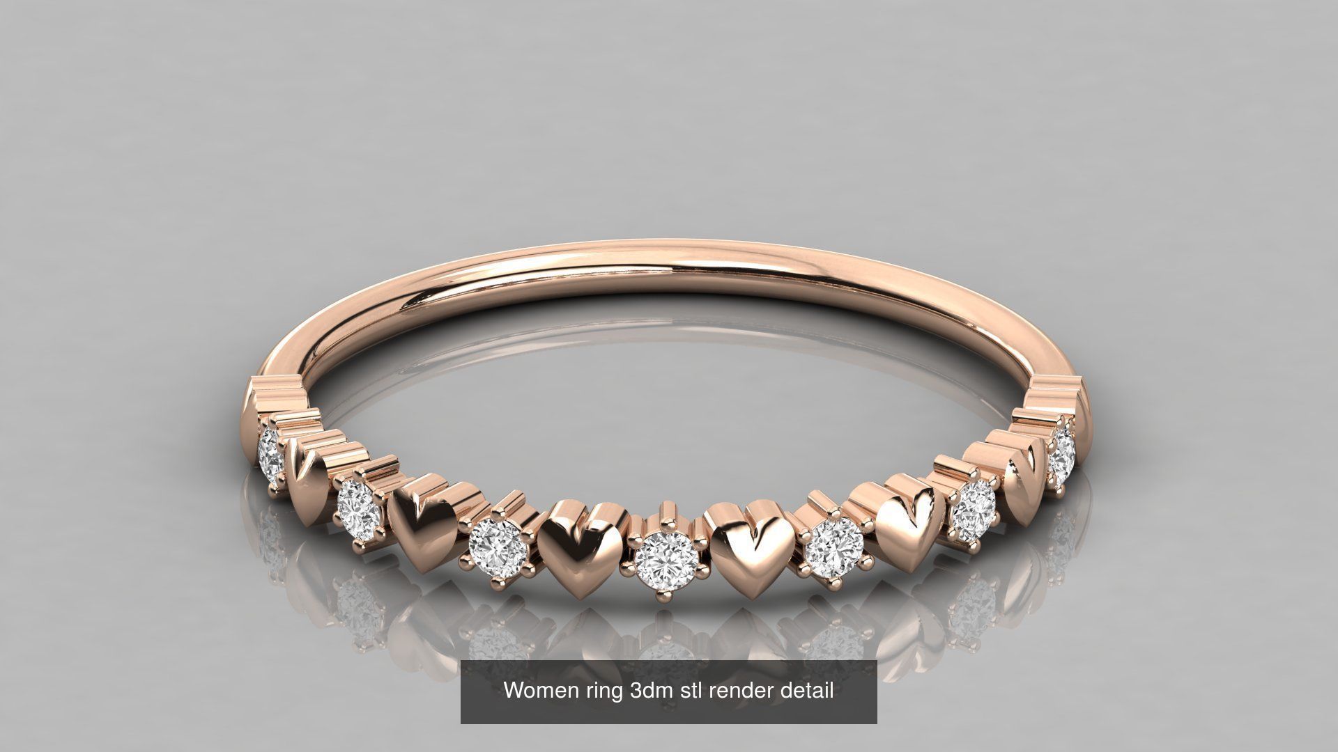 192 Women Wedding Engagement Band 3dm stl render detail 3D Model Collection_190