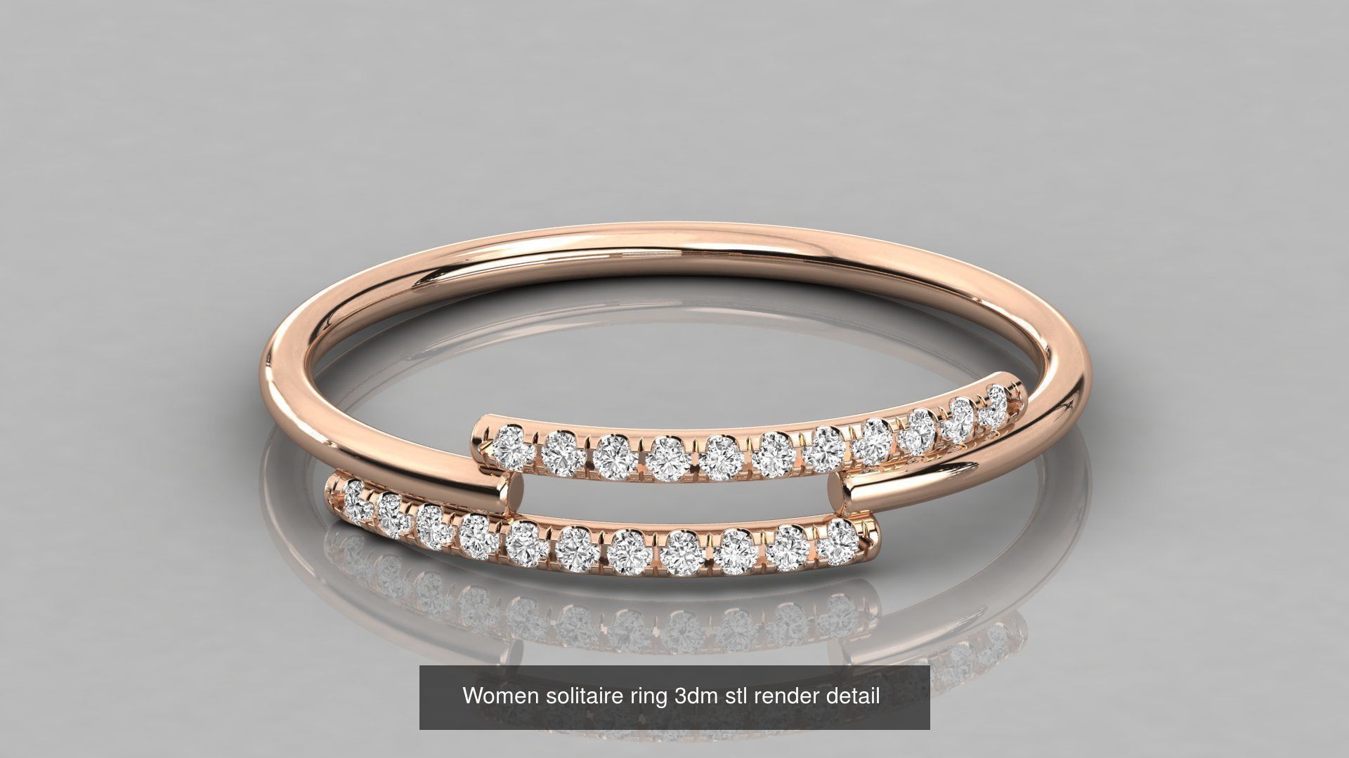 192 Women Wedding Engagement Band 3dm stl render detail 3D Model Collection_109