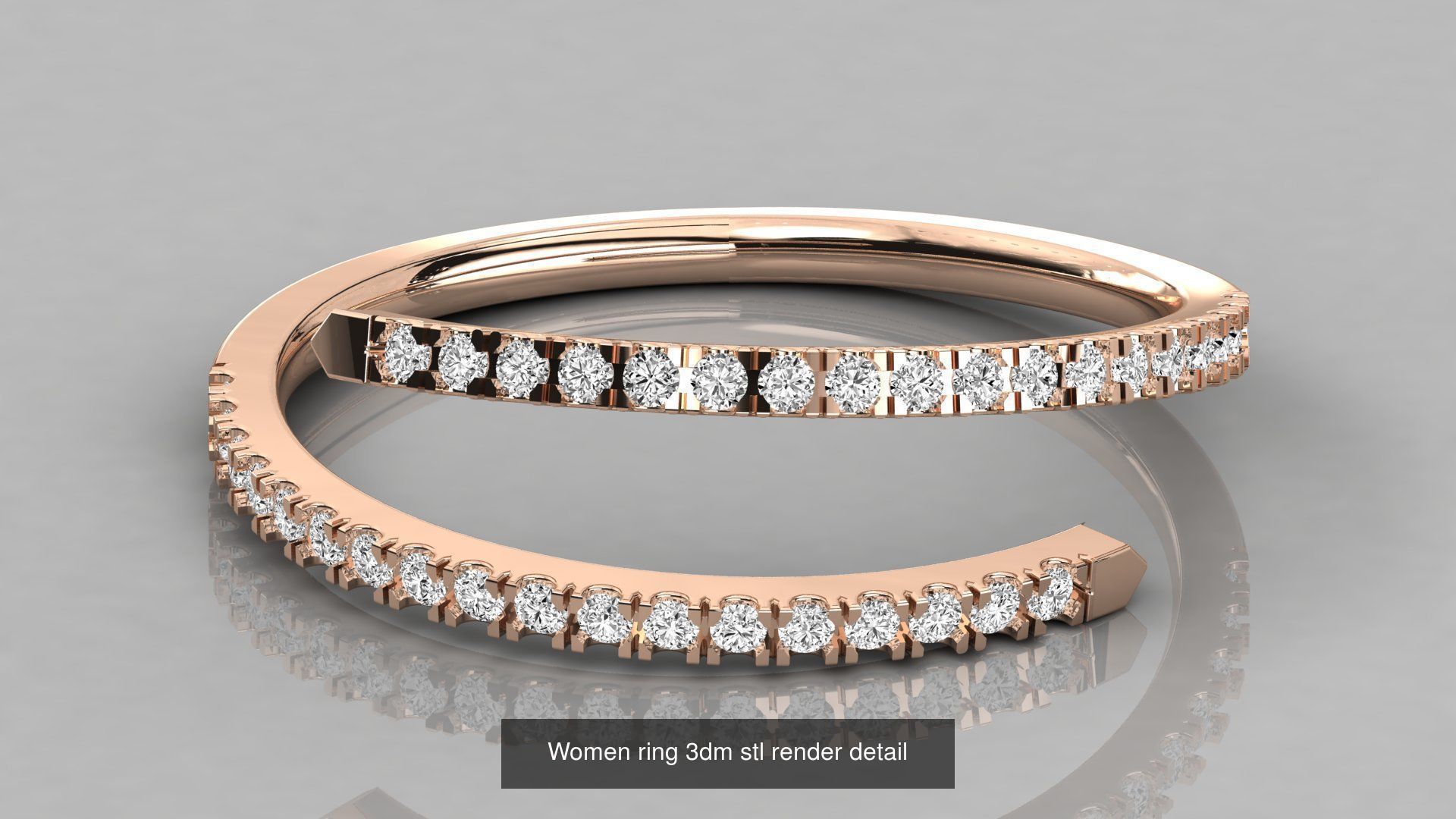 192 Women Wedding Engagement Band 3dm stl render detail 3D Model Collection_175