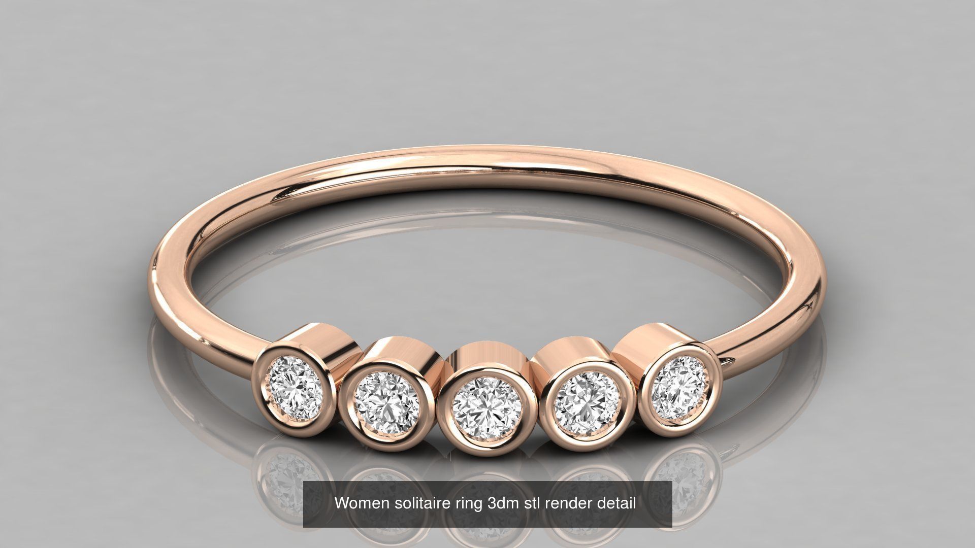 192 Women Wedding Engagement Band 3dm stl render detail 3D Model Collection_75