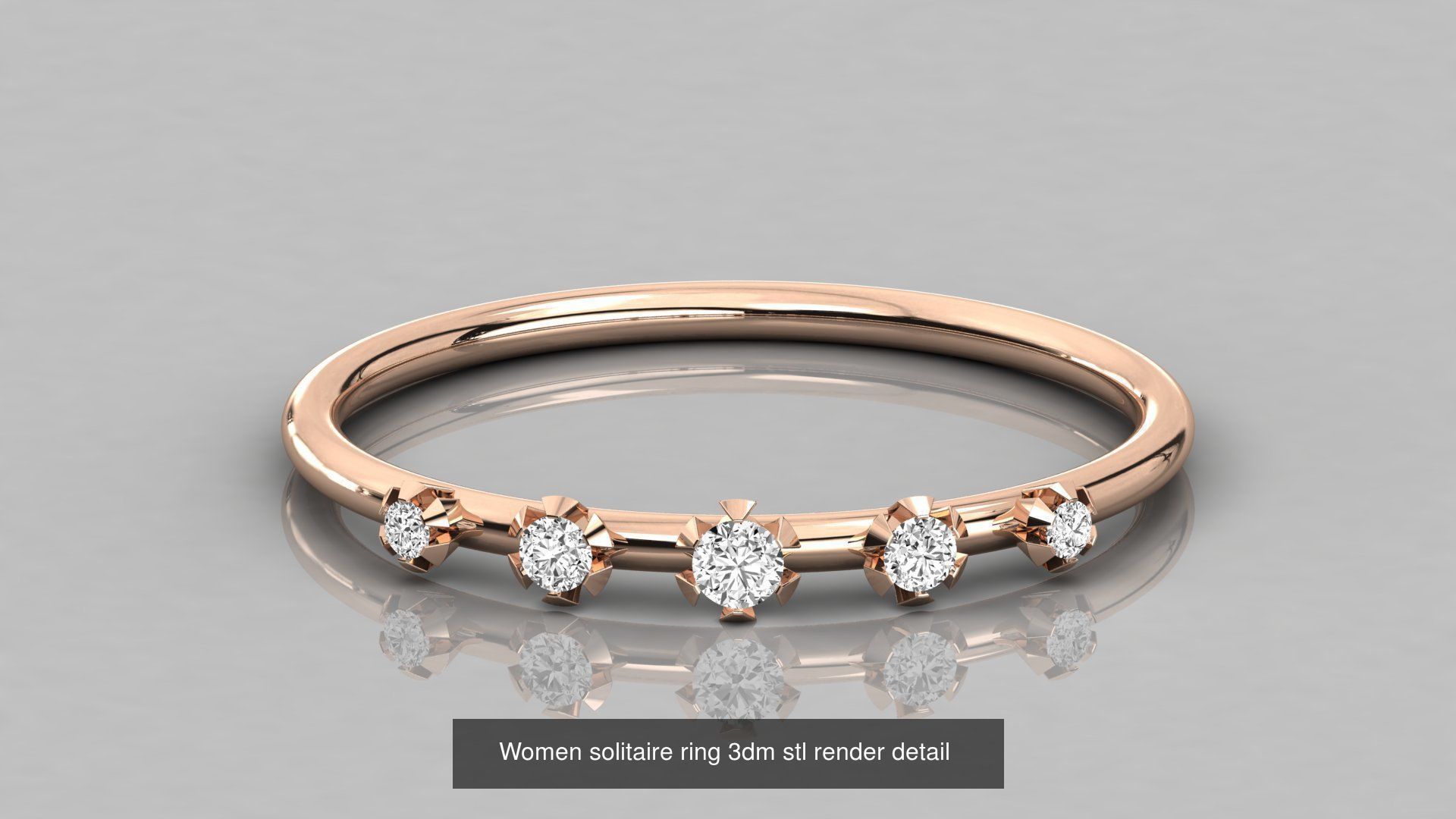 192 Women Wedding Engagement Band 3dm stl render detail 3D Model Collection_47