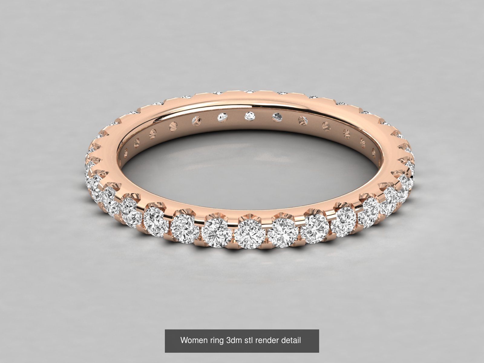 192 Women Wedding Engagement Band 3dm stl render detail 3D Model Collection_196