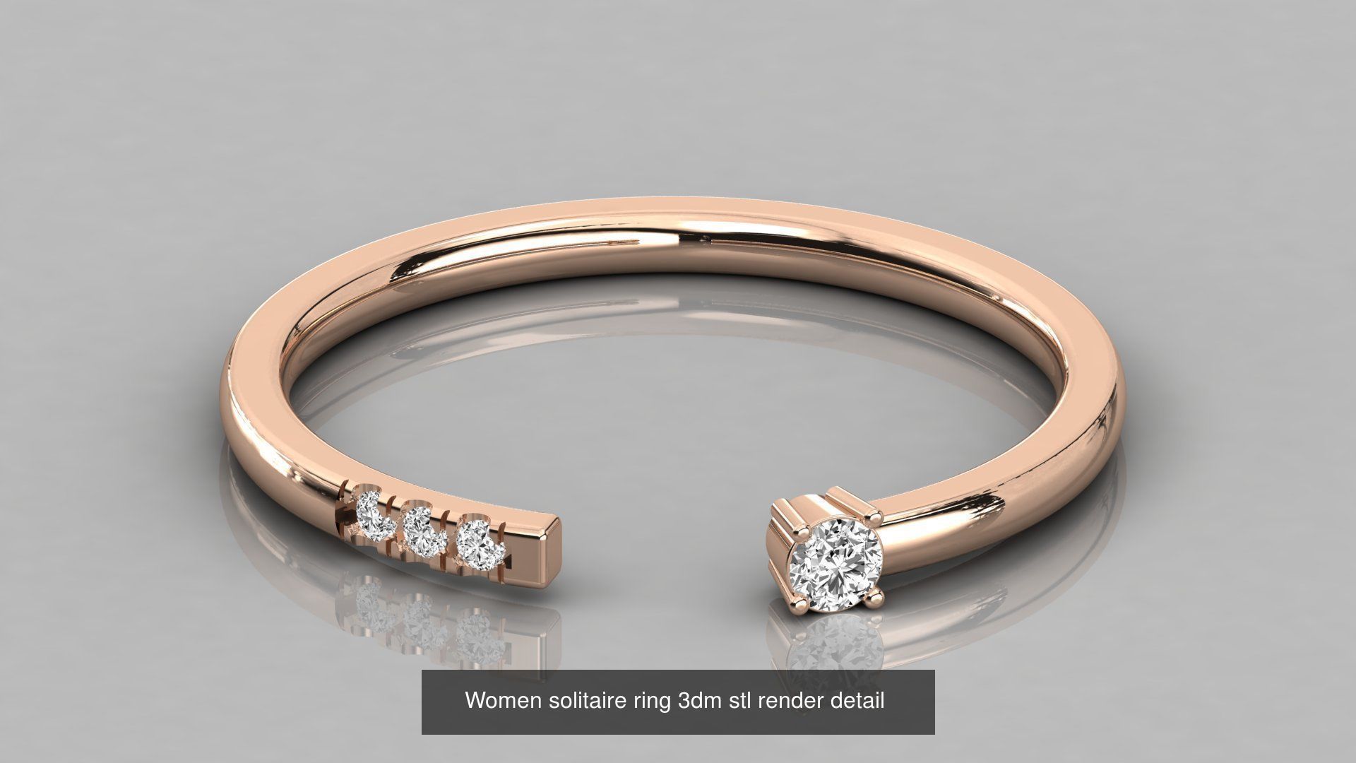 192 Women Wedding Engagement Band 3dm stl render detail 3D Model Collection_74