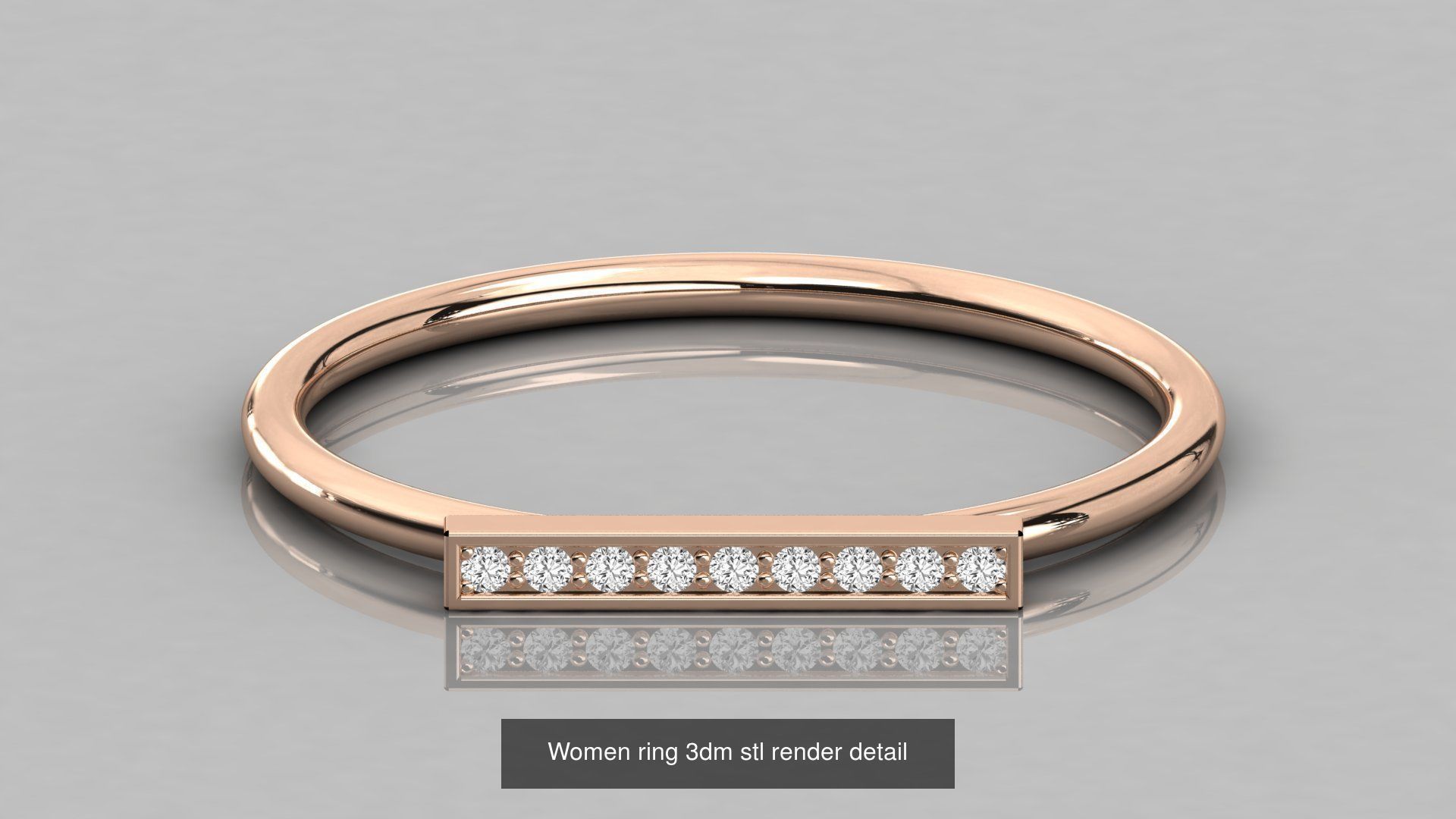 192 Women Wedding Engagement Band 3dm stl render detail 3D Model Collection_171
