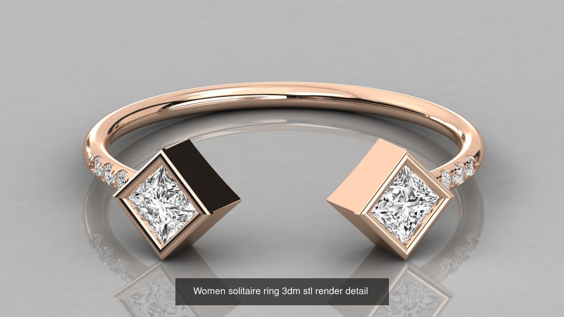 192 Women Wedding Engagement Band 3dm stl render detail 3D Model Collection_86