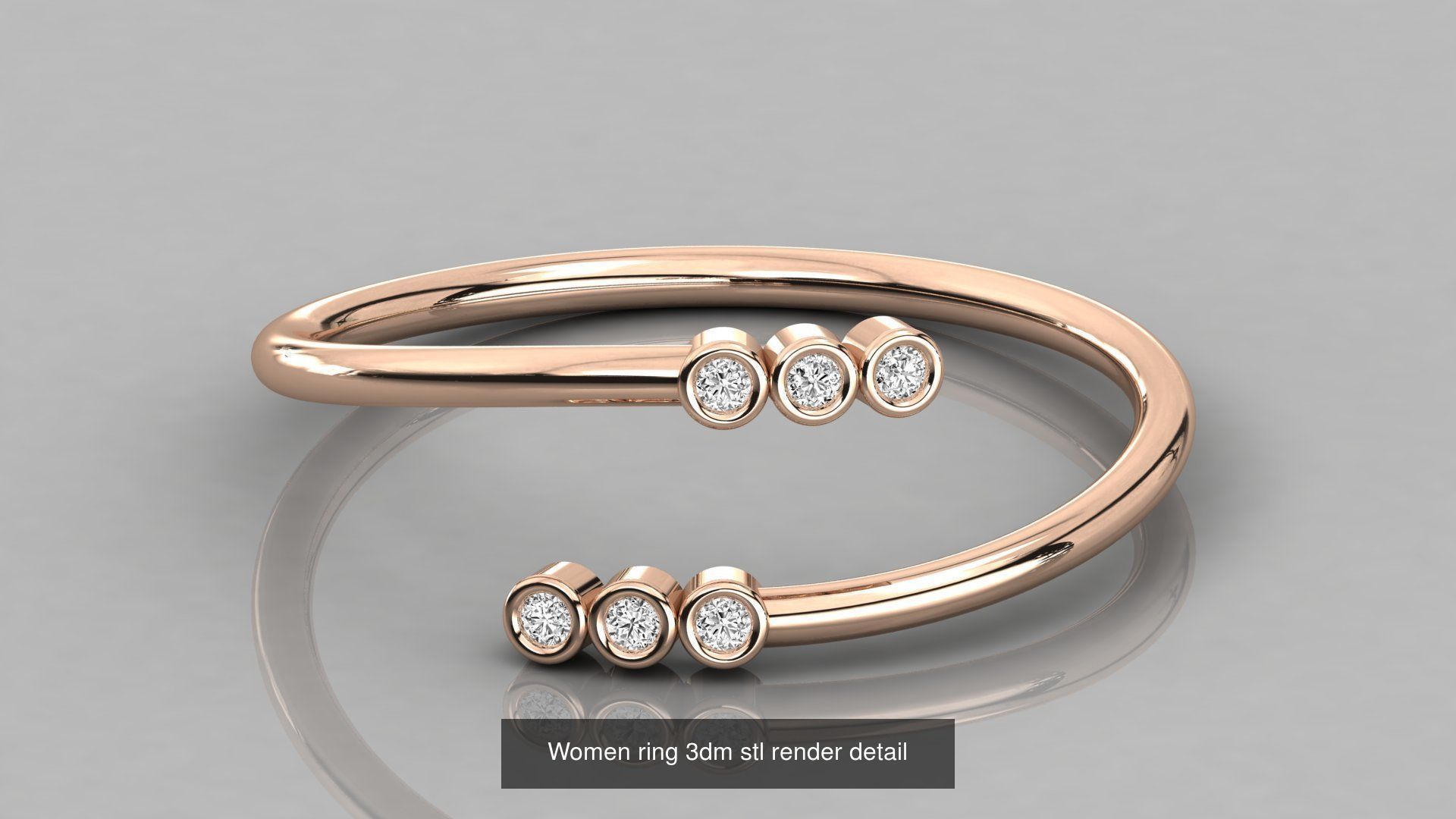192 Women Wedding Engagement Band 3dm stl render detail 3D Model Collection_184