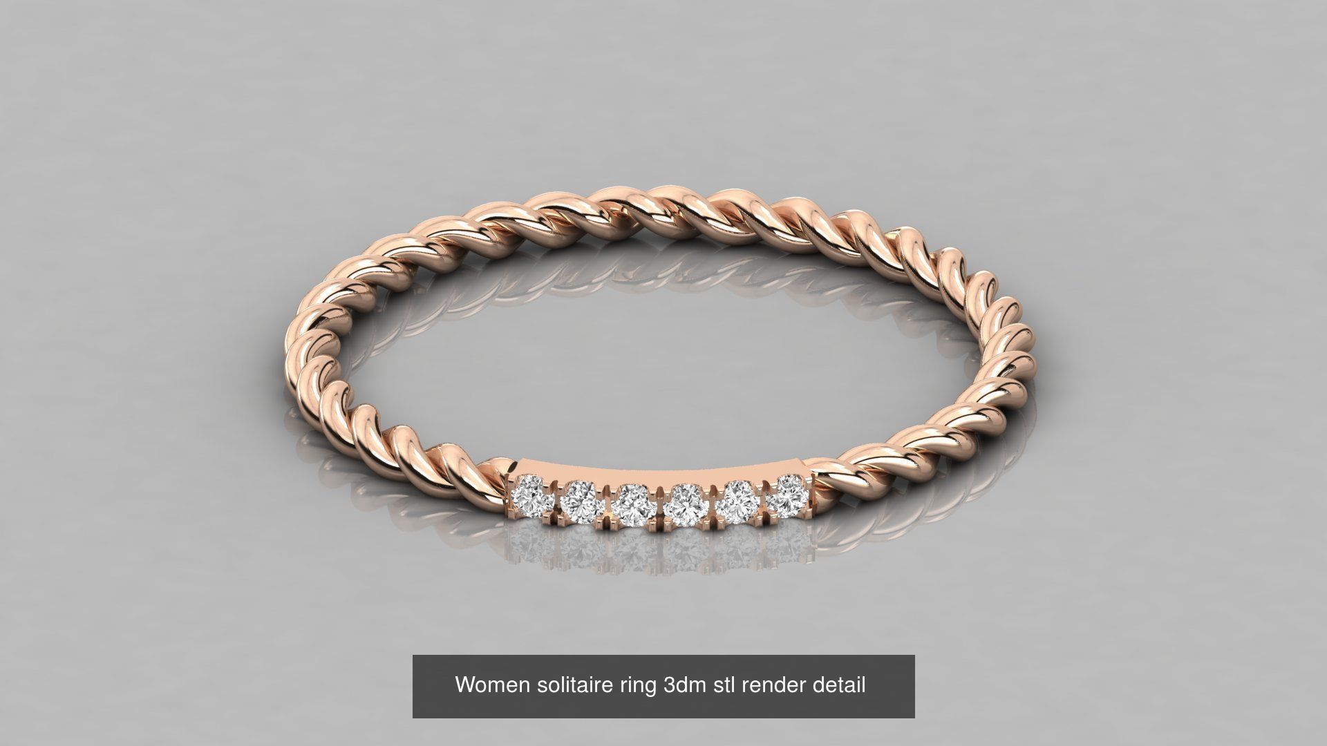 192 Women Wedding Engagement Band 3dm stl render detail 3D Model Collection_66