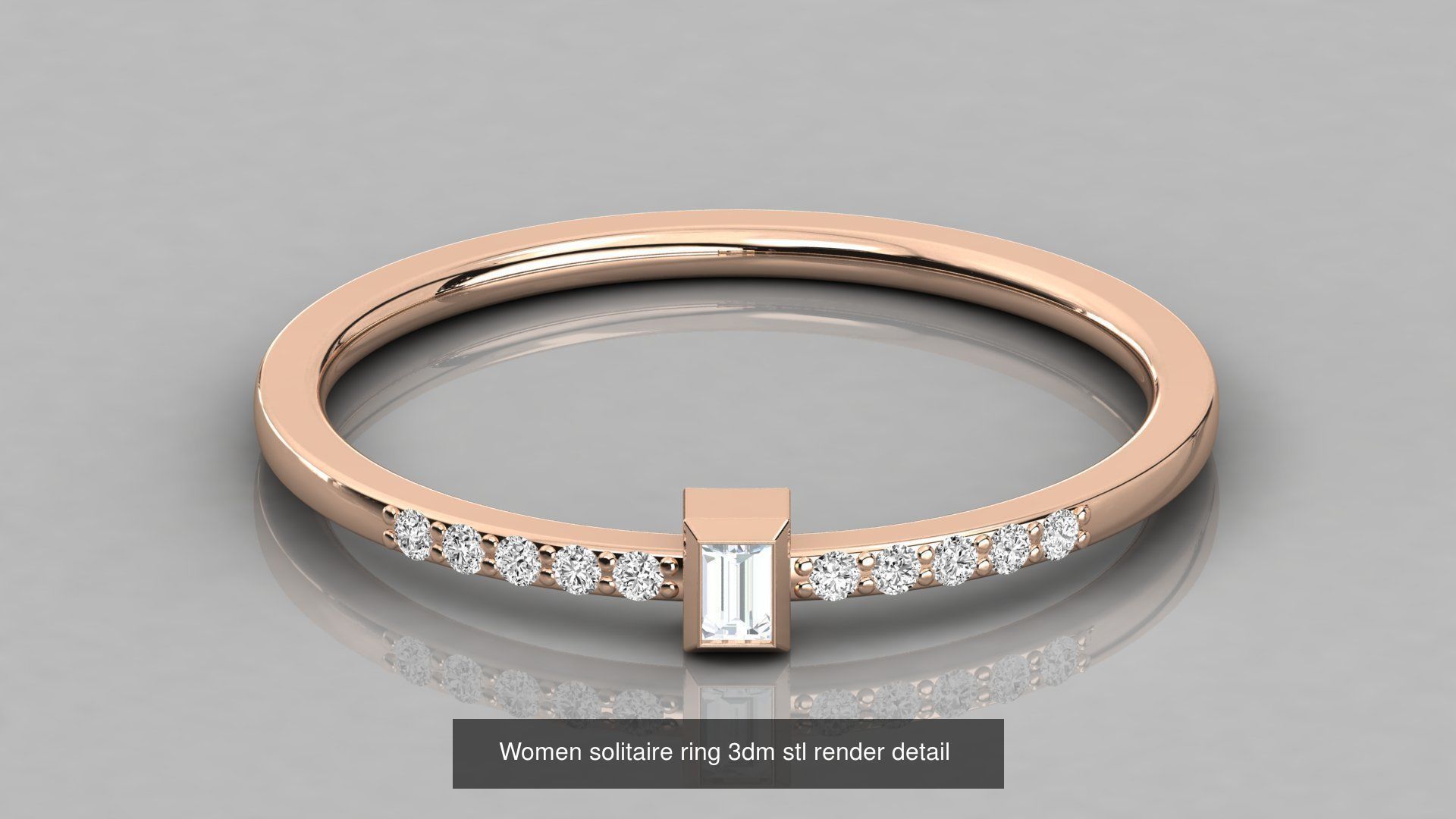 192 Women Wedding Engagement Band 3dm stl render detail 3D Model Collection_68