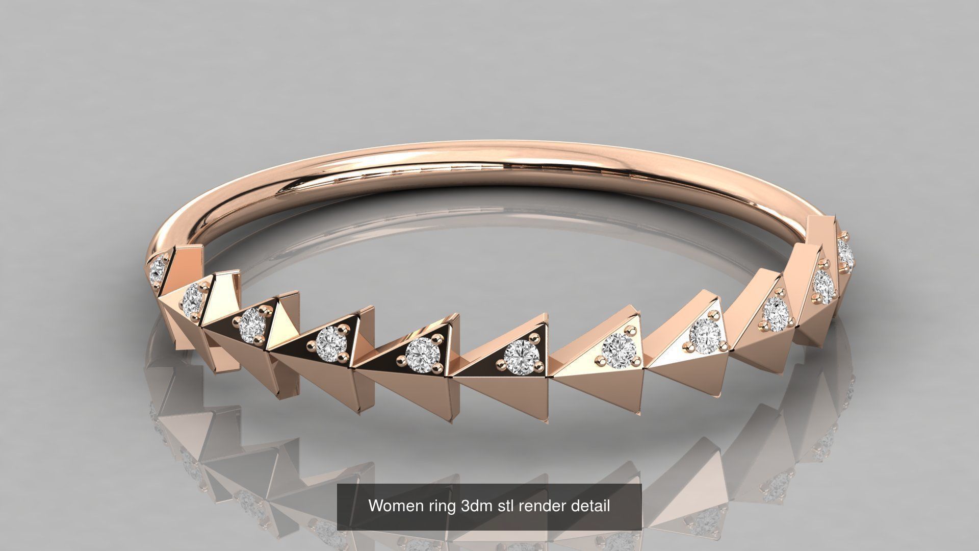 192 Women Wedding Engagement Band 3dm stl render detail 3D Model Collection_193
