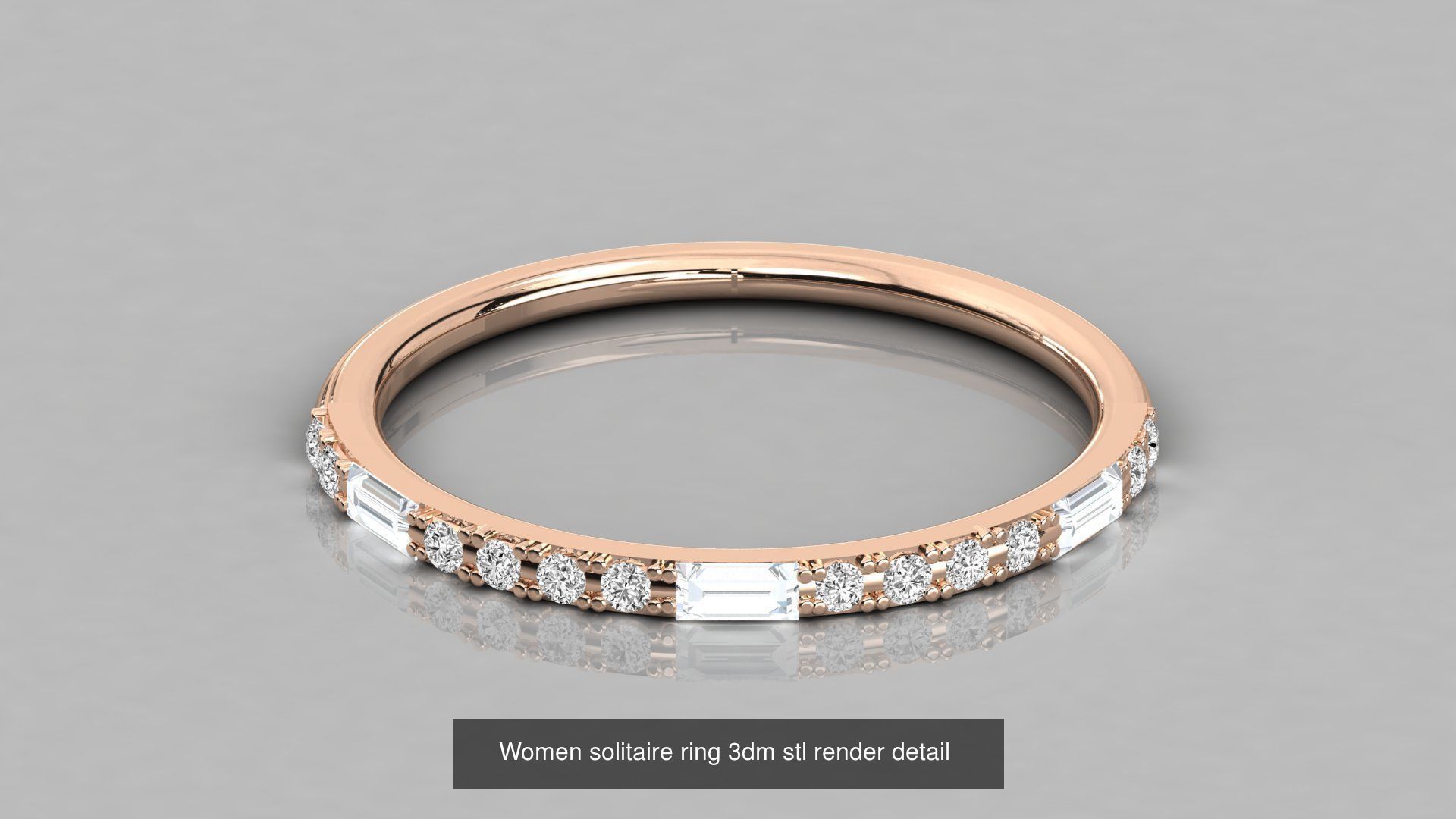 192 Women Wedding Engagement Band 3dm stl render detail 3D Model Collection_118