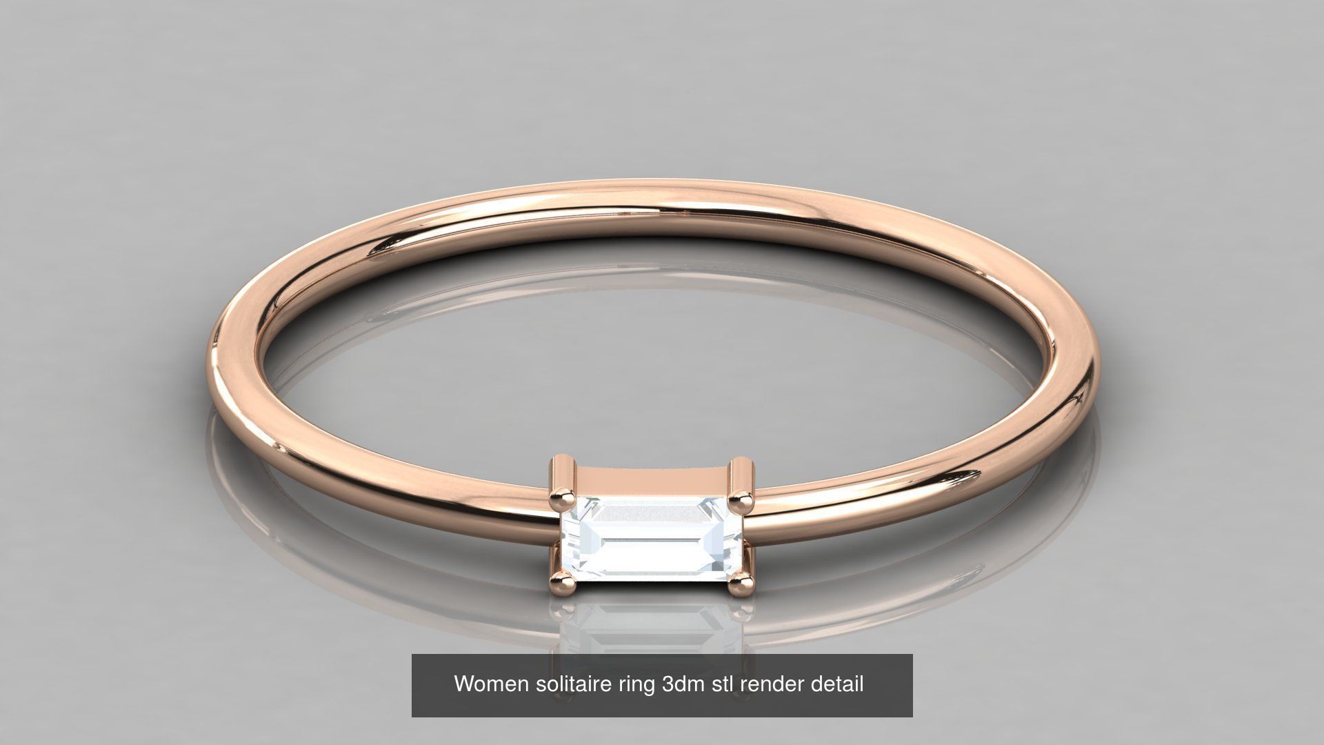 192 Women Wedding Engagement Band 3dm stl render detail 3D Model Collection_65