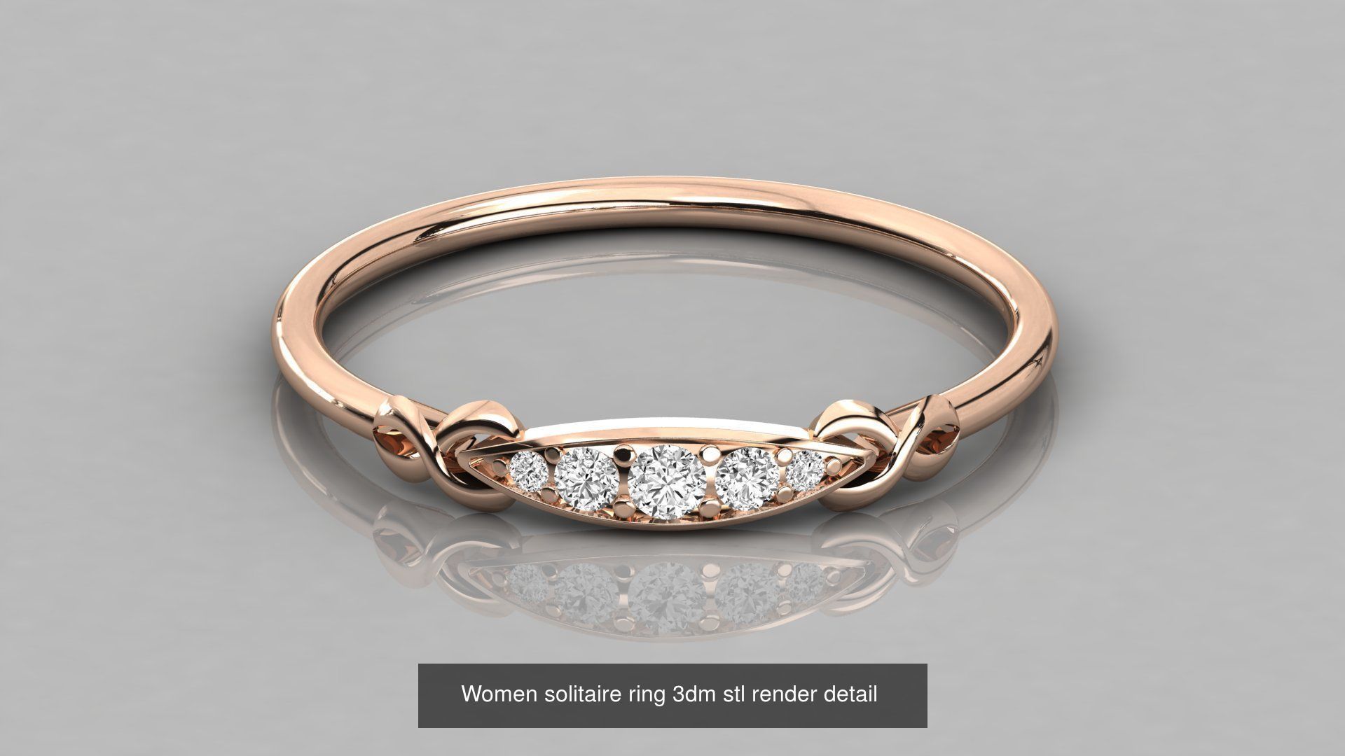 192 Women Wedding Engagement Band 3dm stl render detail 3D Model Collection_132