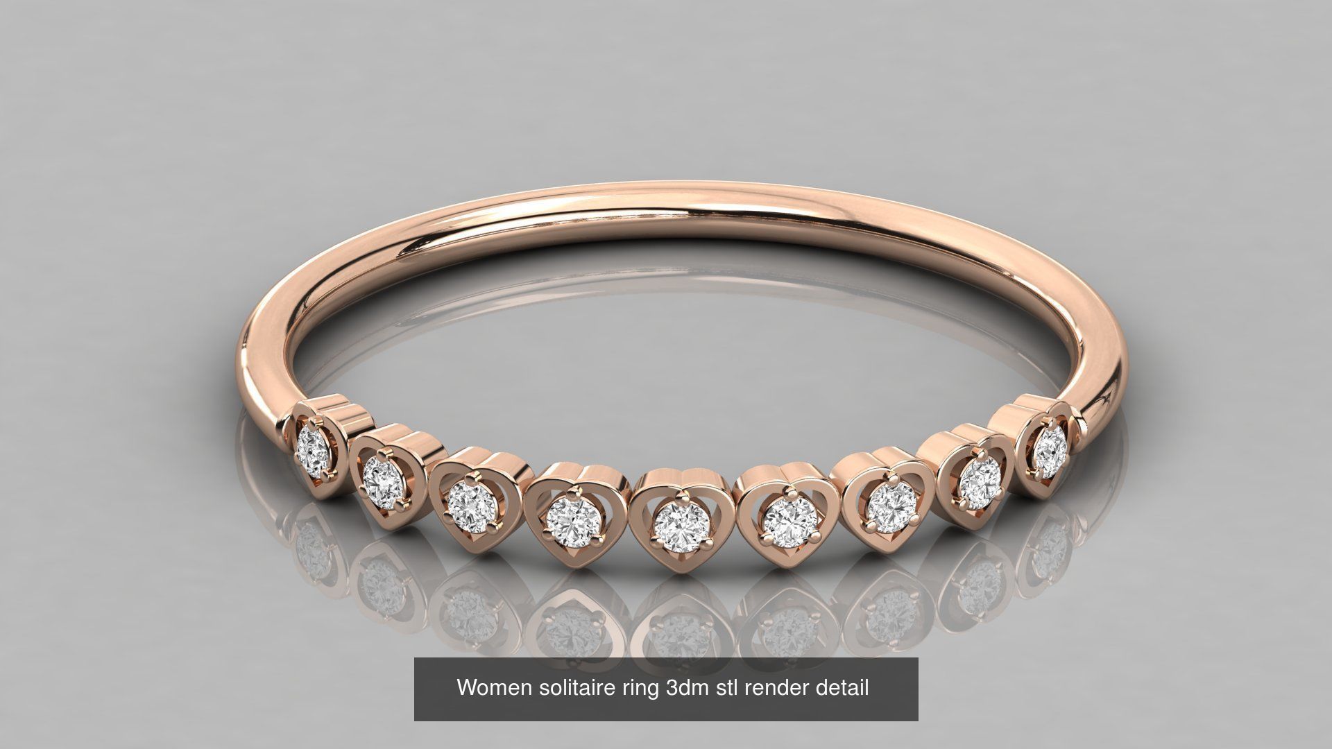 192 Women Wedding Engagement Band 3dm stl render detail 3D Model Collection_93