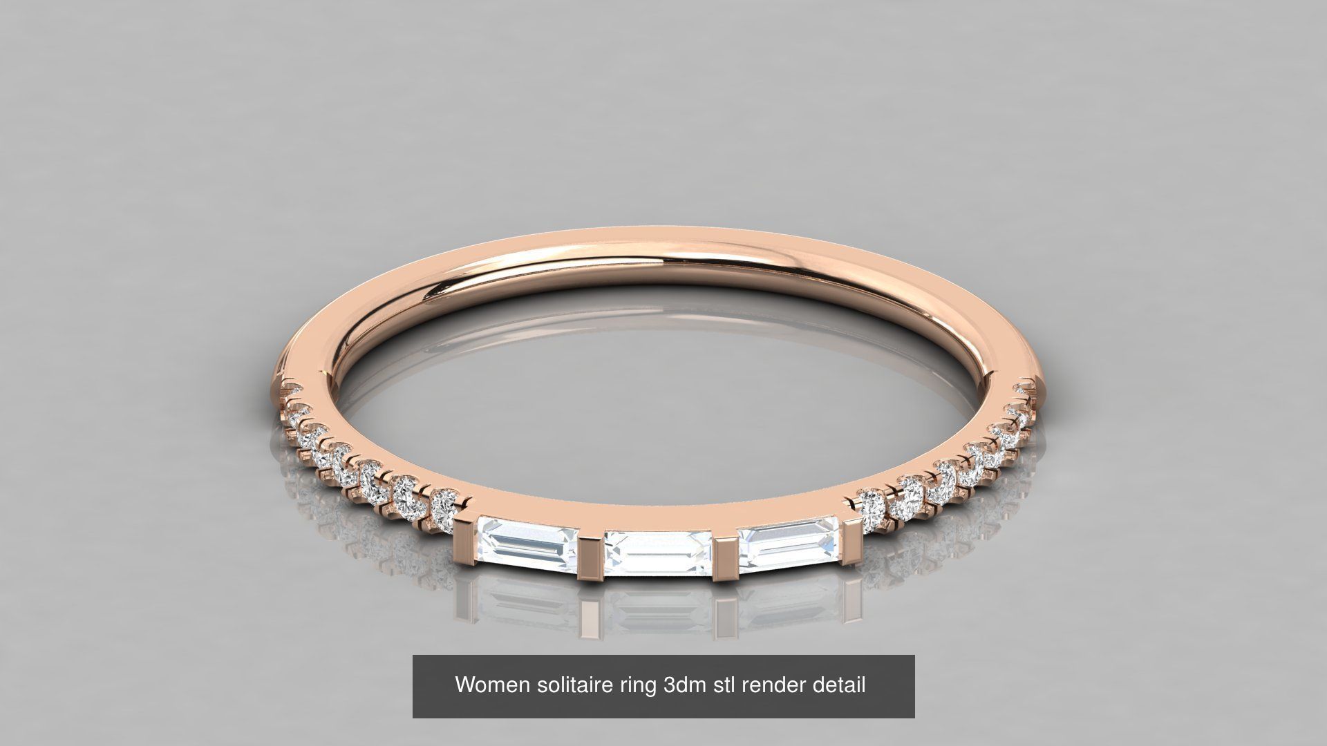 192 Women Wedding Engagement Band 3dm stl render detail 3D Model Collection_121