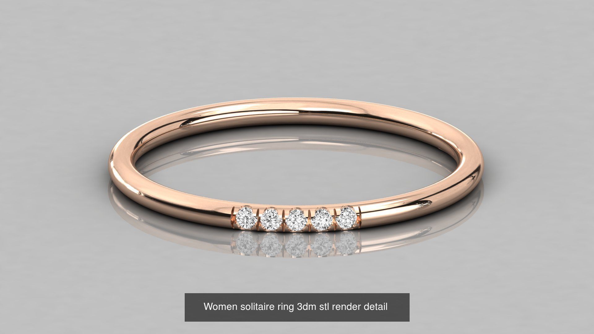 192 Women Wedding Engagement Band 3dm stl render detail 3D Model Collection_57