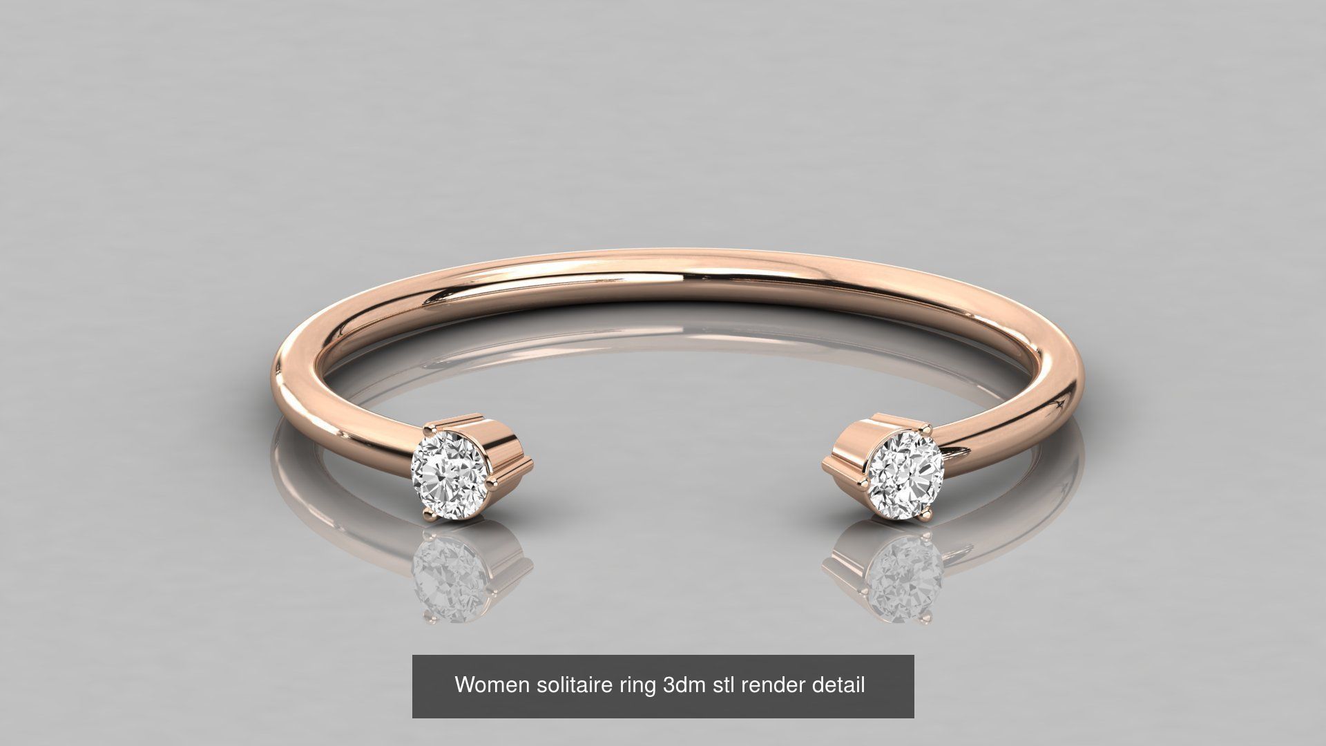 192 Women Wedding Engagement Band 3dm stl render detail 3D Model Collection_49