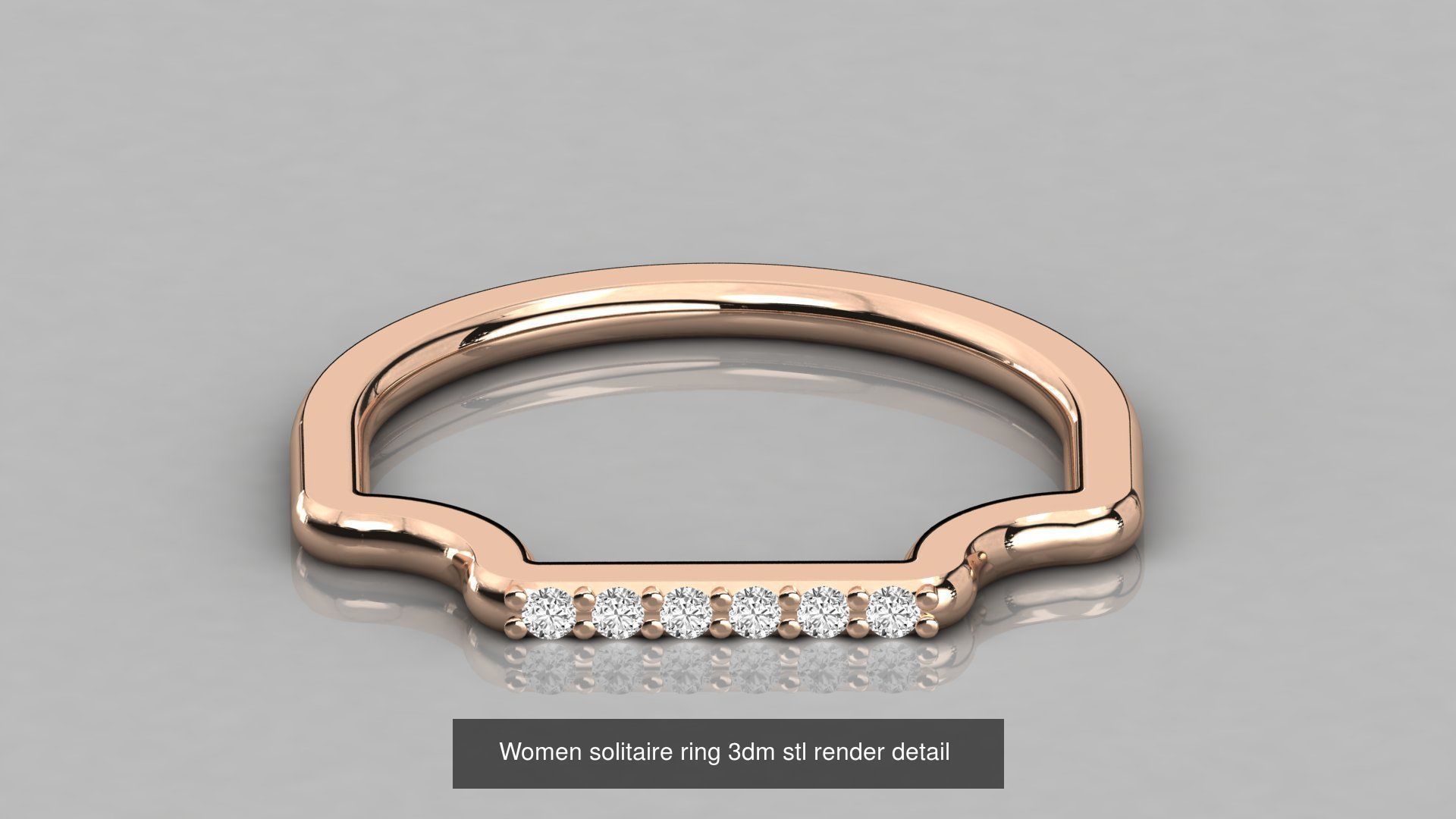 192 Women Wedding Engagement Band 3dm stl render detail 3D Model Collection_135
