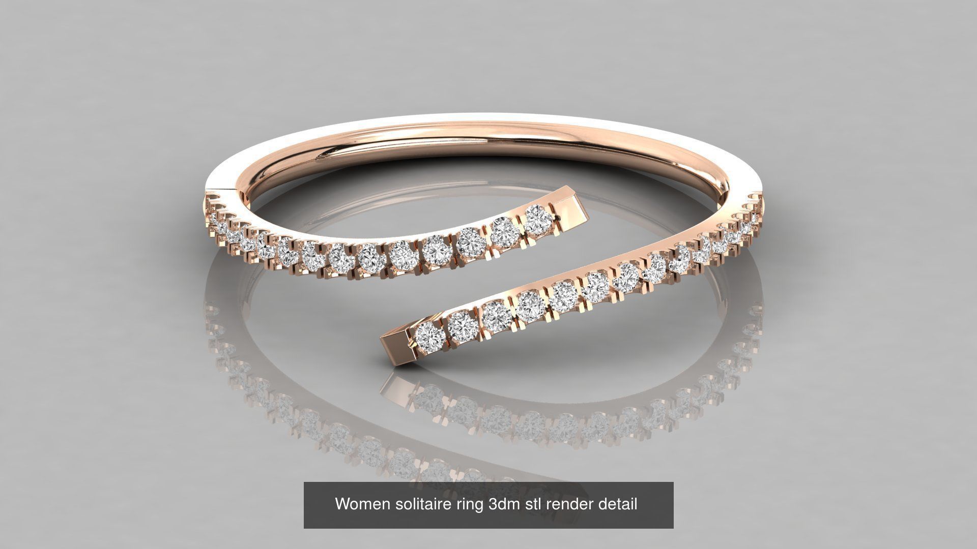 192 Women Wedding Engagement Band 3dm stl render detail 3D Model Collection_144