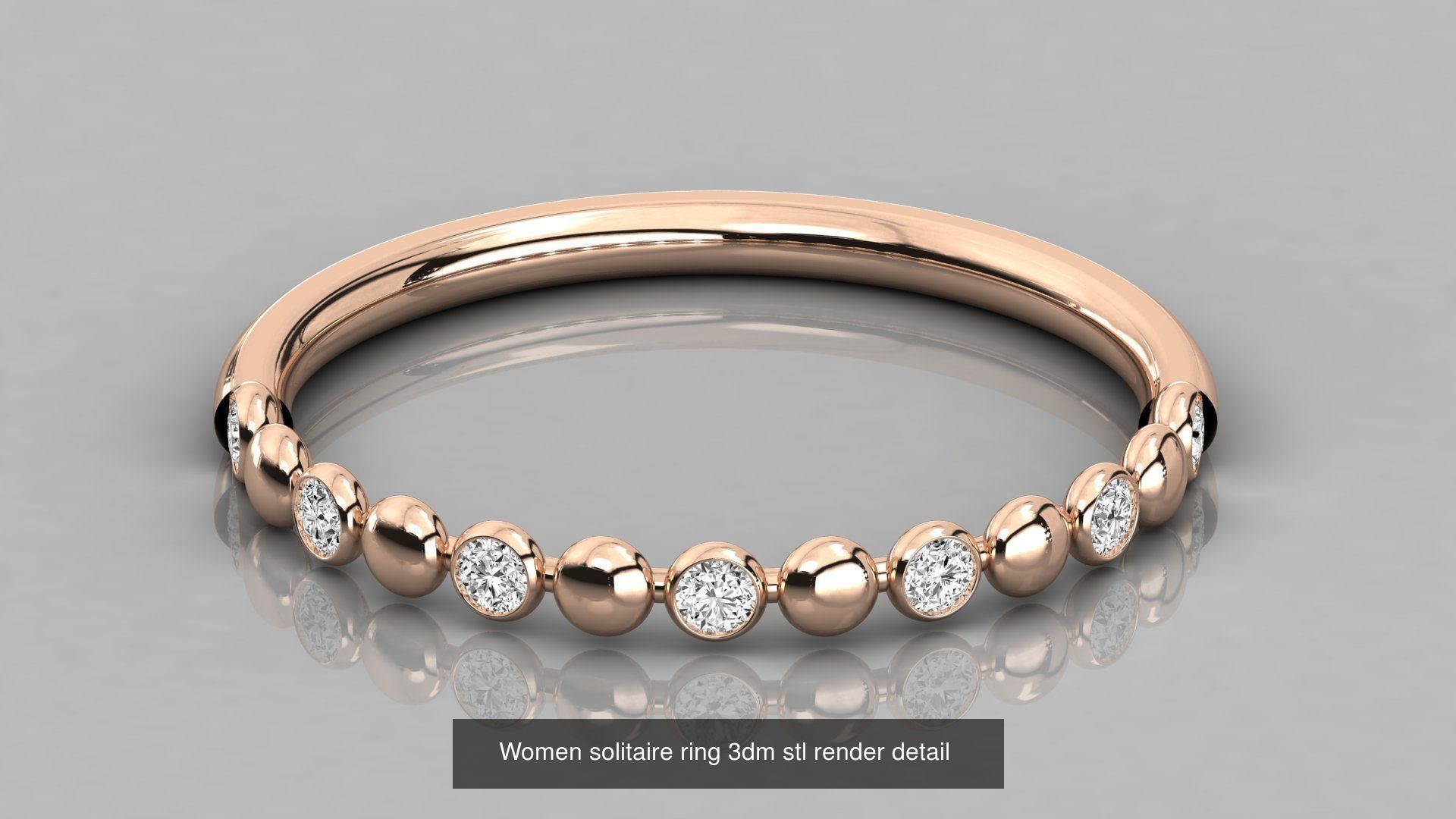 192 Women Wedding Engagement Band 3dm stl render detail 3D Model Collection_105