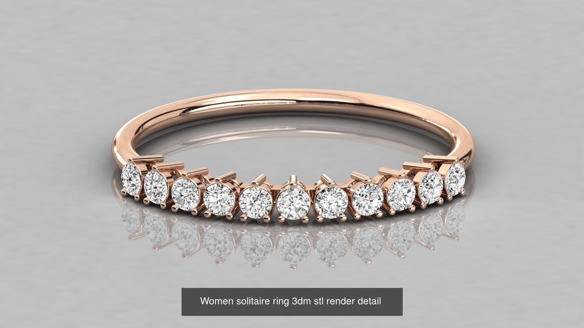192 Women Wedding Engagement Band 3dm stl render detail 3D Model Collection_36
