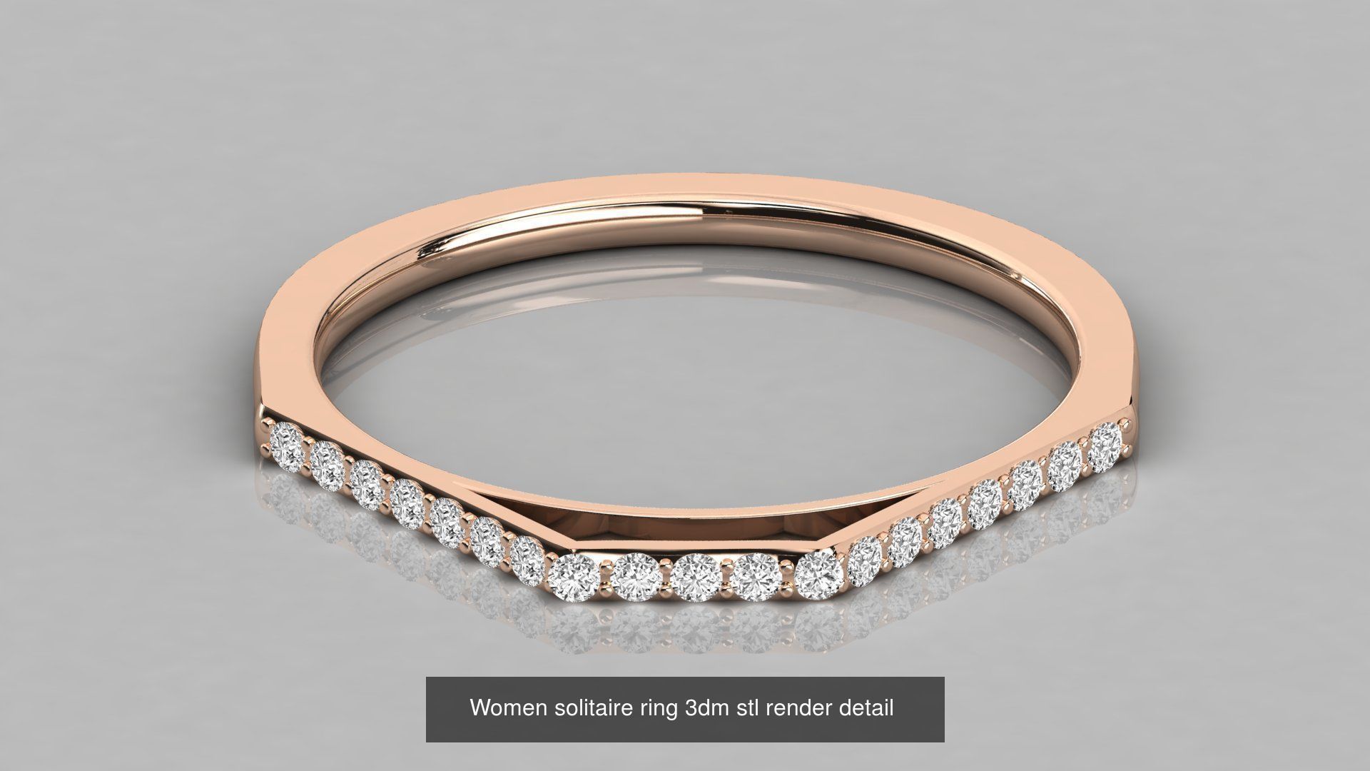 192 Women Wedding Engagement Band 3dm stl render detail 3D Model Collection_78
