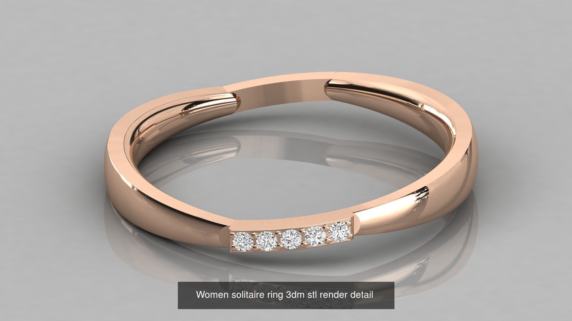 192 Women Wedding Engagement Band 3dm stl render detail 3D Model Collection_146