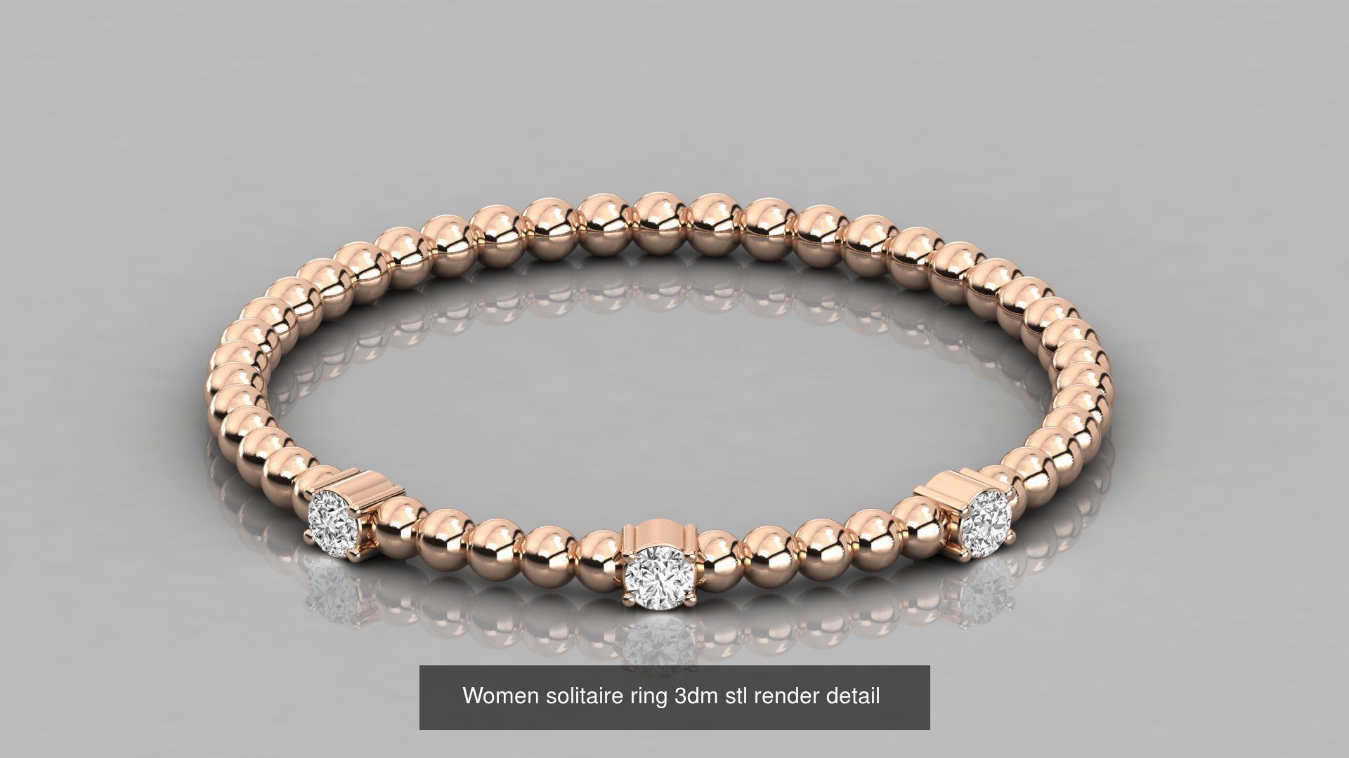 192 Women Wedding Engagement Band 3dm stl render detail 3D Model Collection_97