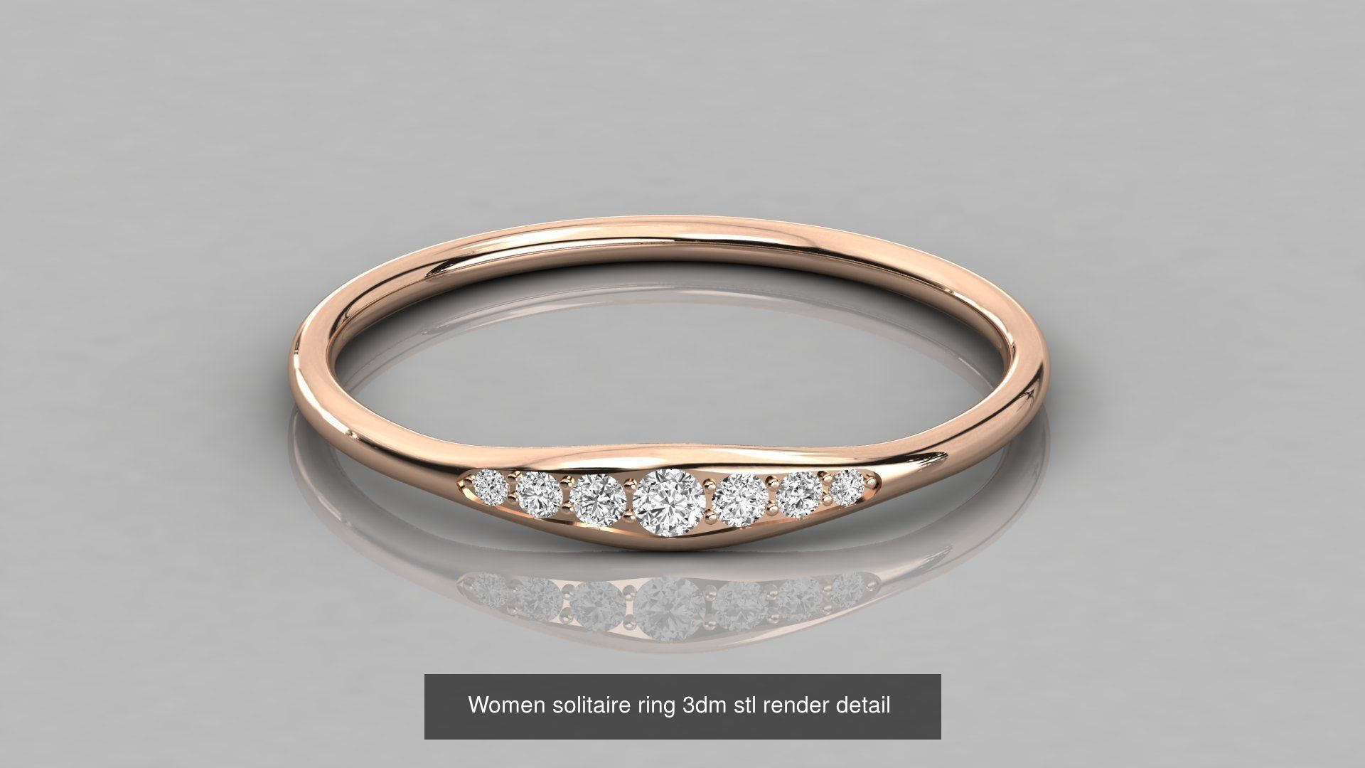 192 Women Wedding Engagement Band 3dm stl render detail 3D Model Collection_116