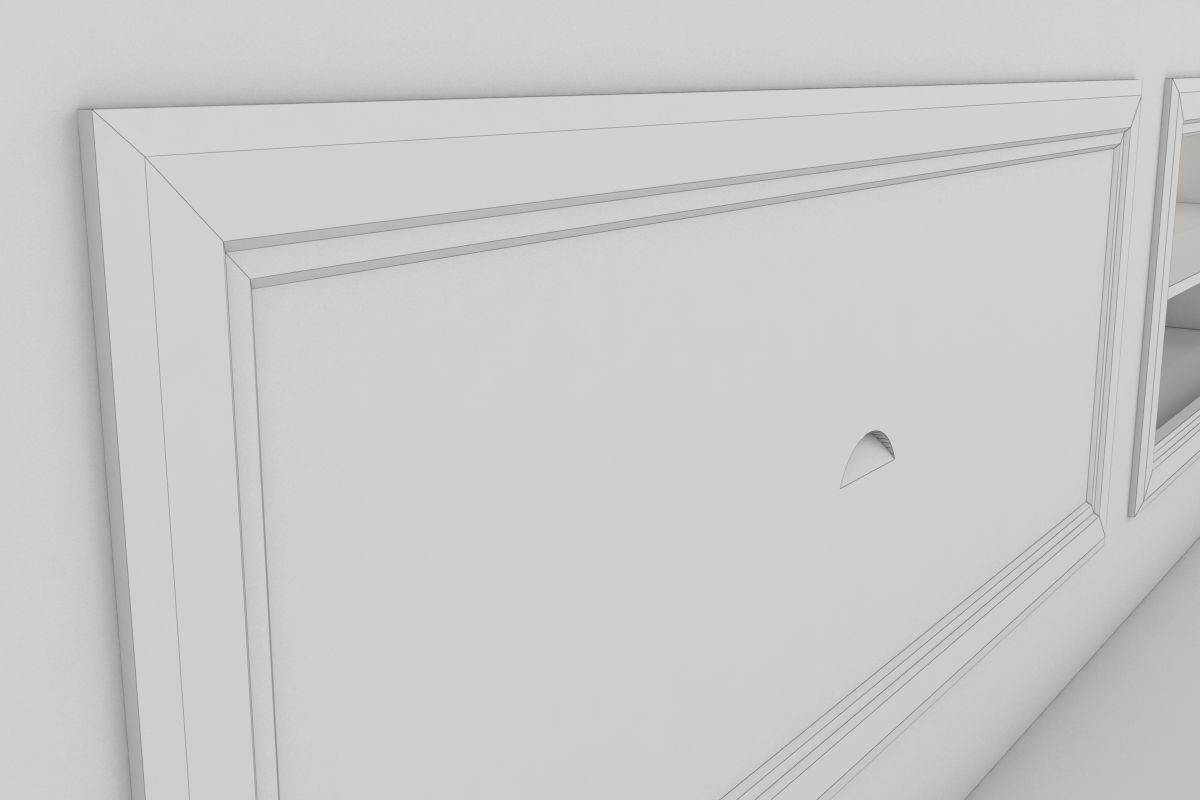 Tv Unit With Black Glasses 3D model_18