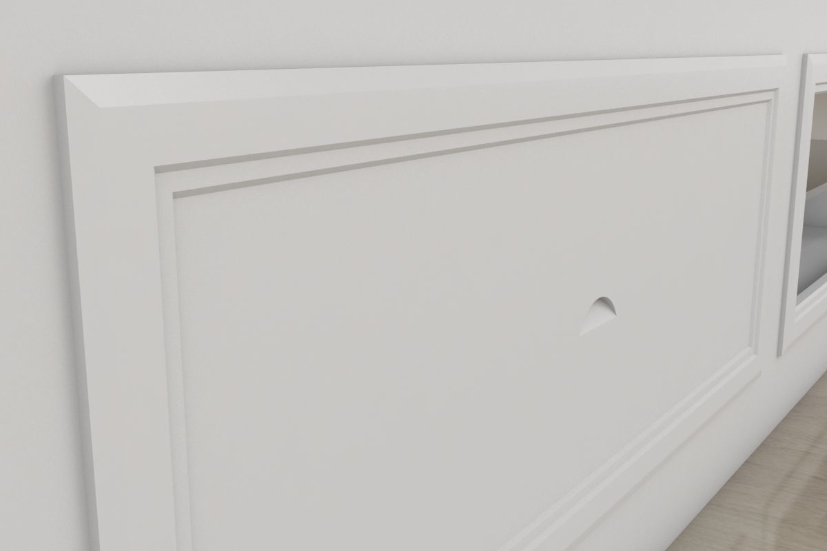 Tv Unit With Black Glasses 3D model_8