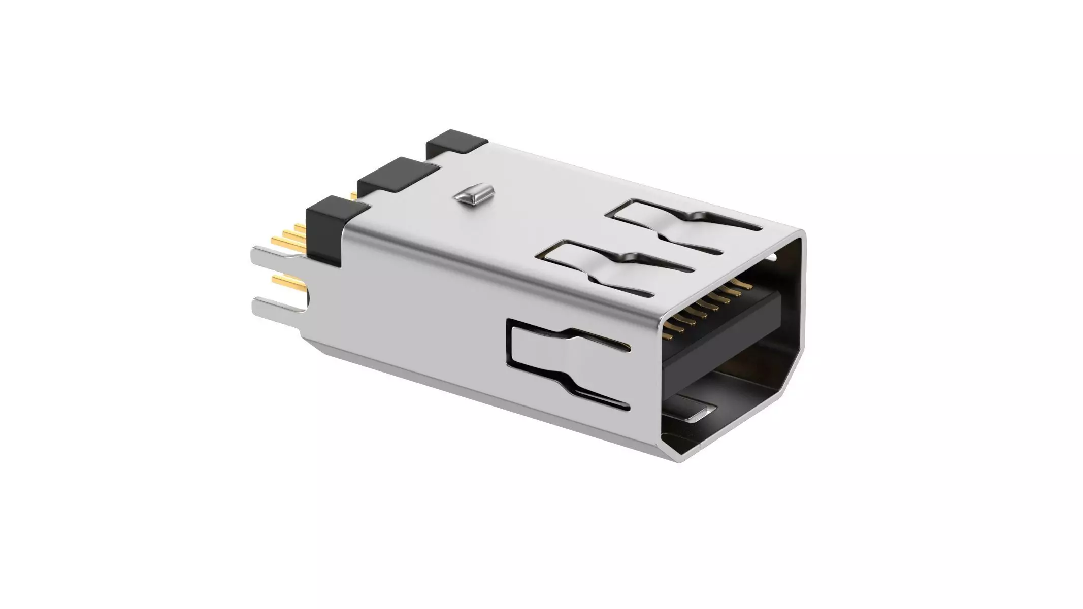 Mini Displayport Female 3D model_0