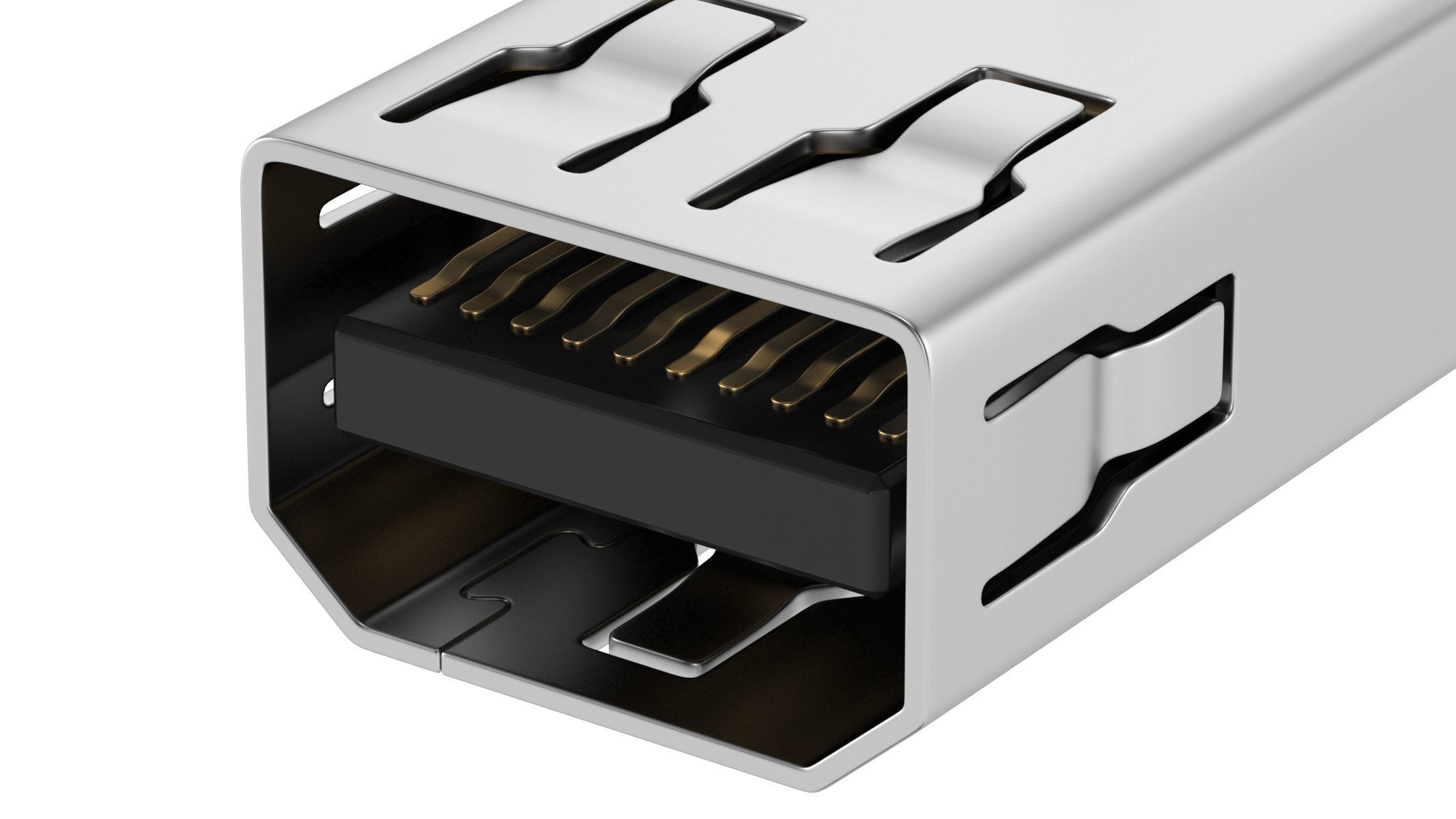 Mini Displayport Female 3D model_2