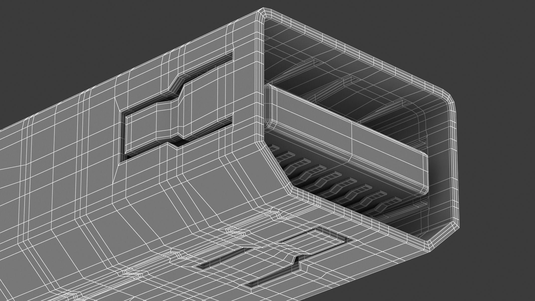 Mini Displayport Female 3D model_8
