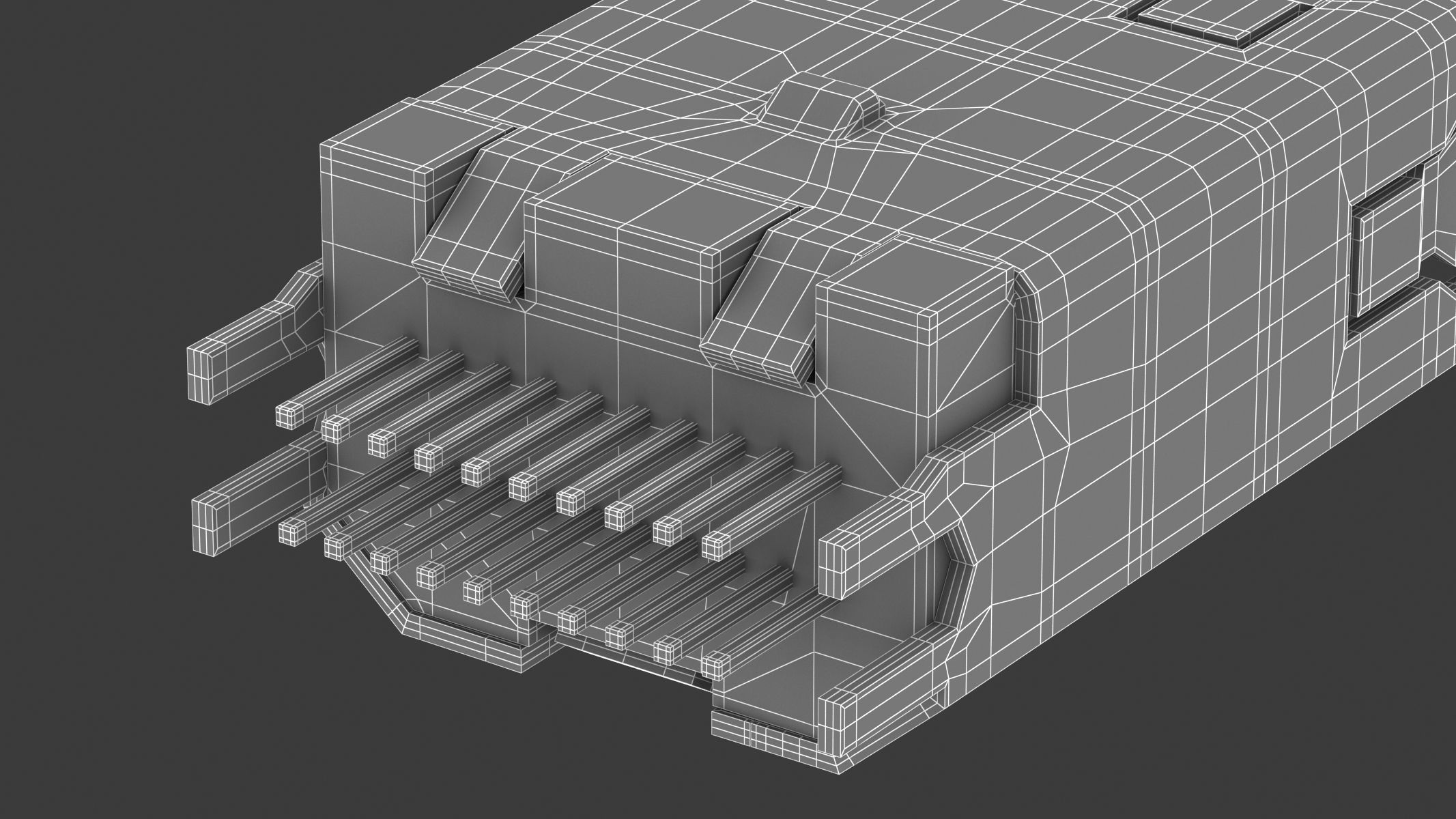 Mini Displayport Female 3D model_9