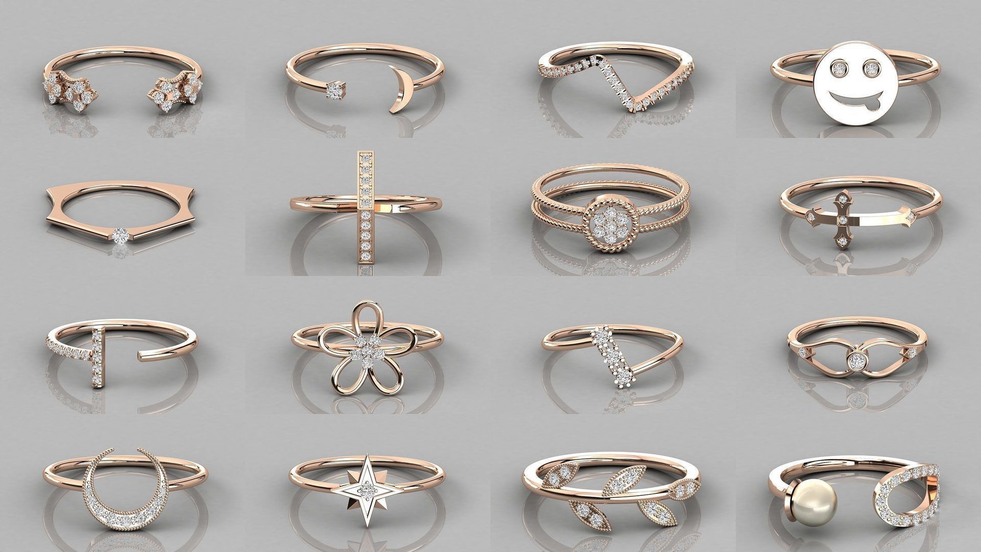 62 Italian Collection Bands 3dm stl renders details  _1