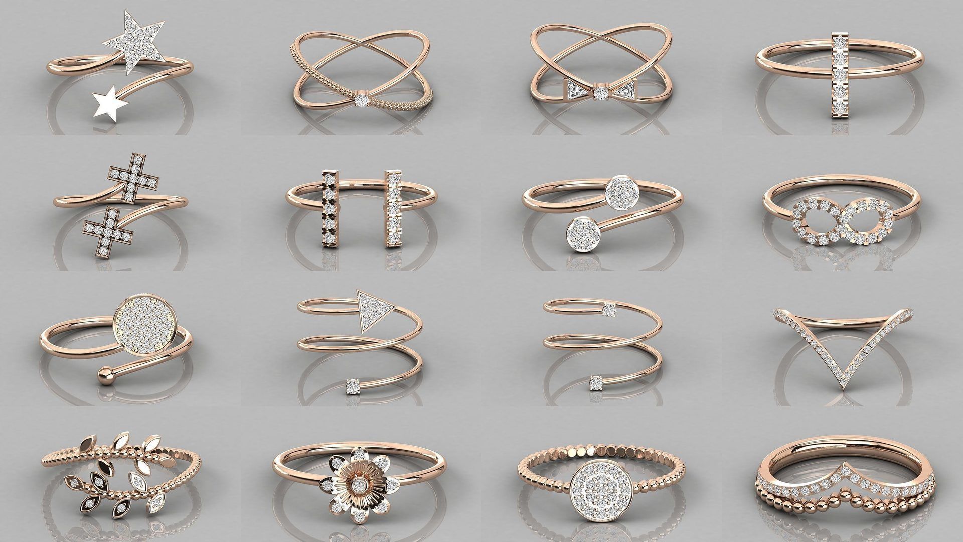 62 Italian Collection Bands 3dm stl renders details  _0