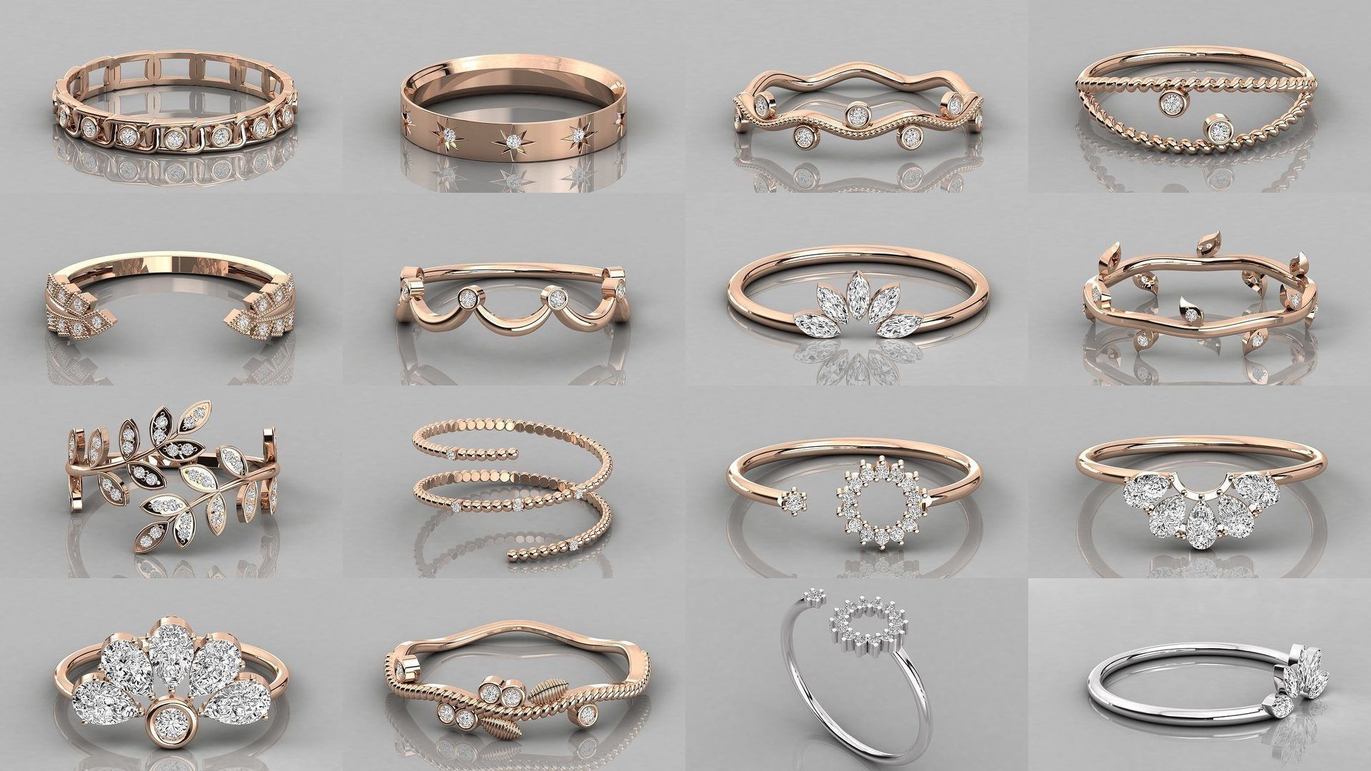 62 Italian Collection Bands 3dm stl renders details  _3