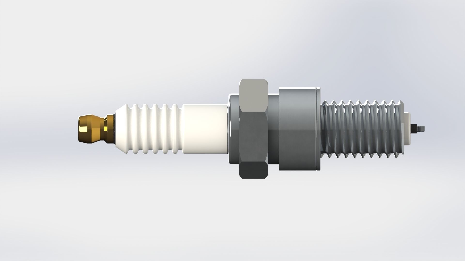 Spark plug 3D print model_1
