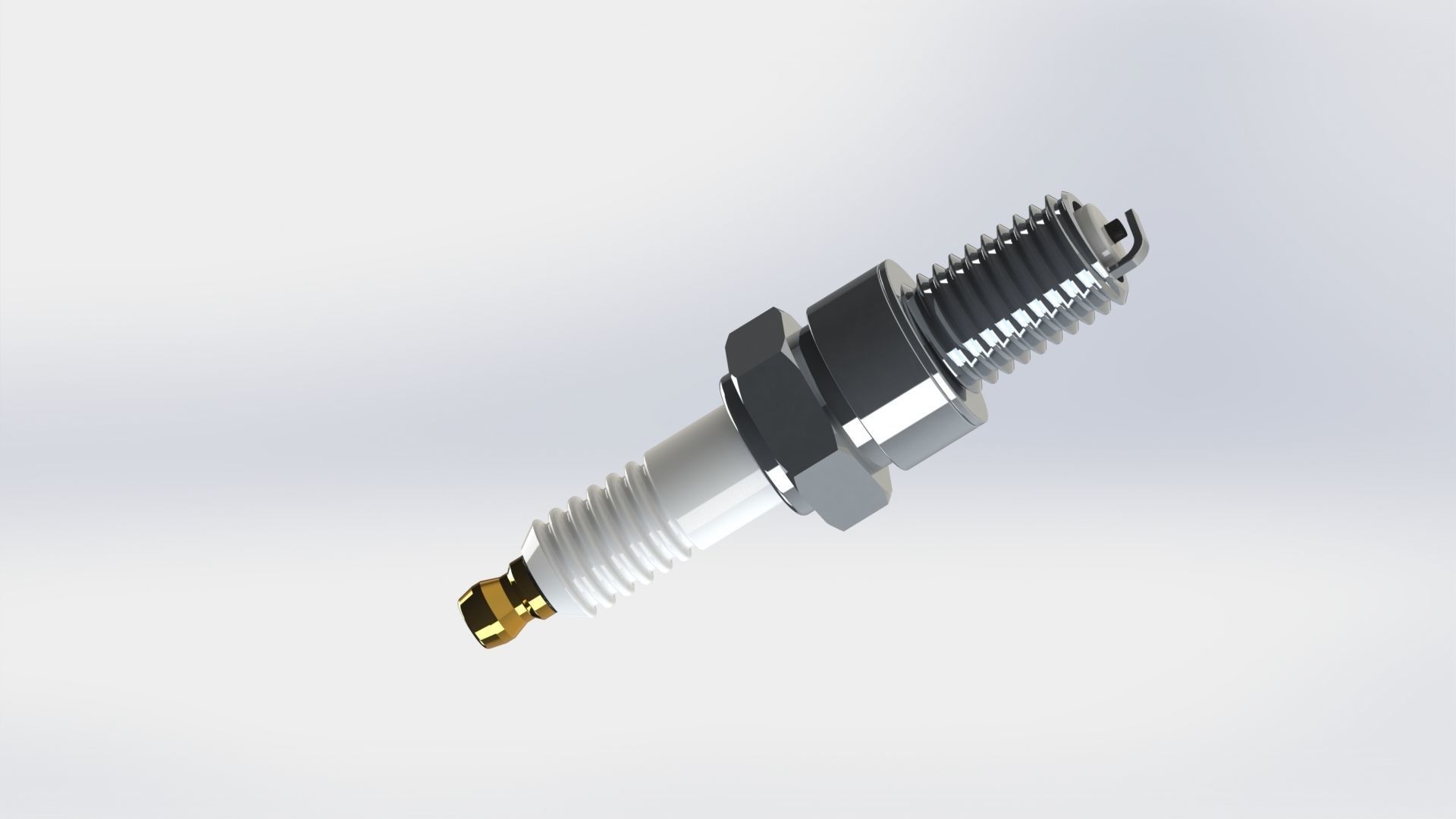 Spark plug 3D print model_4