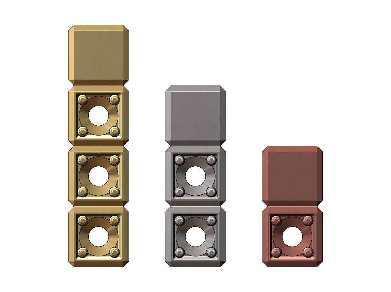 Cube bar pendant and charm 3D print model_3