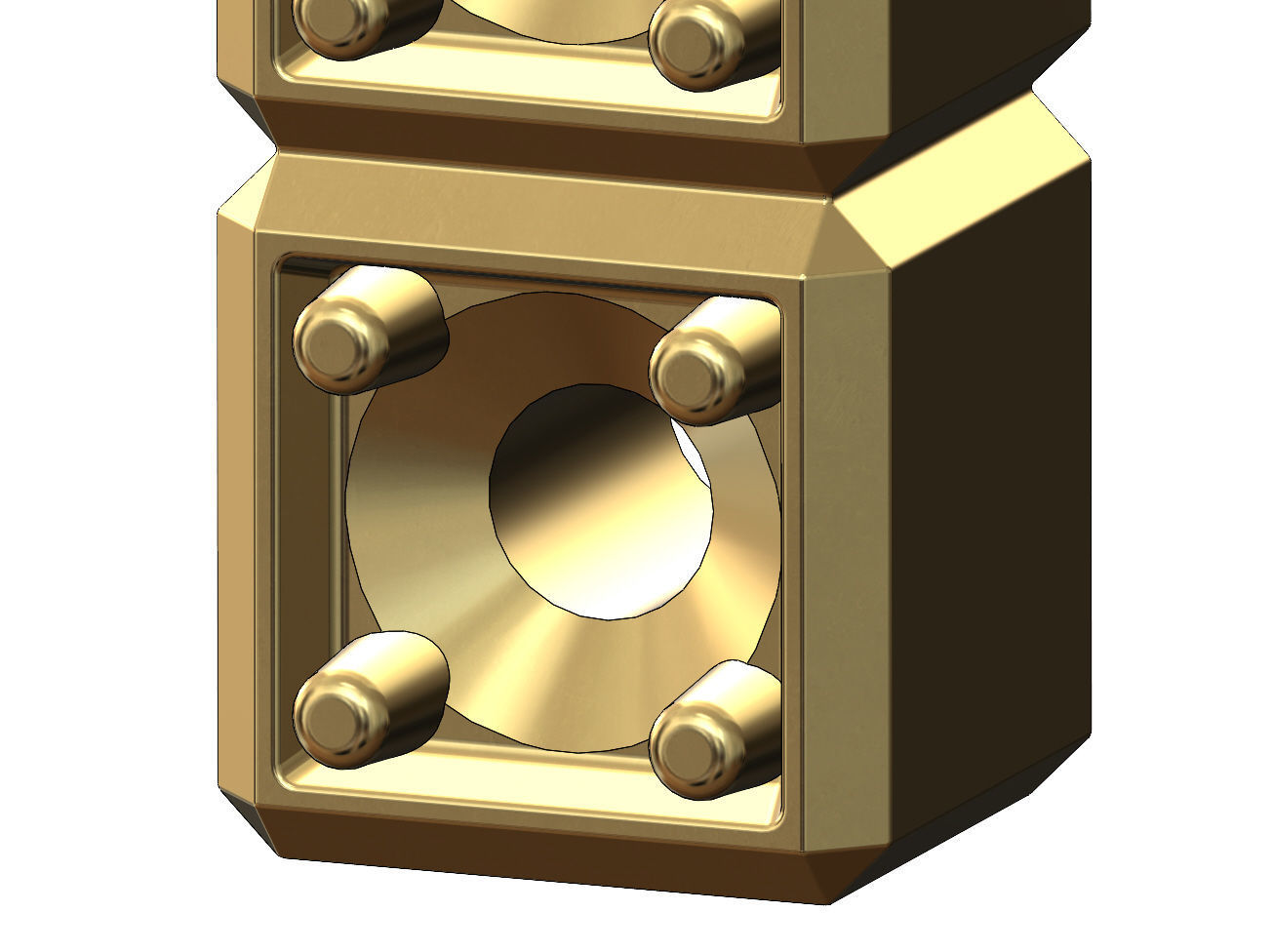 Cube bar pendant and charm 3D print model_5