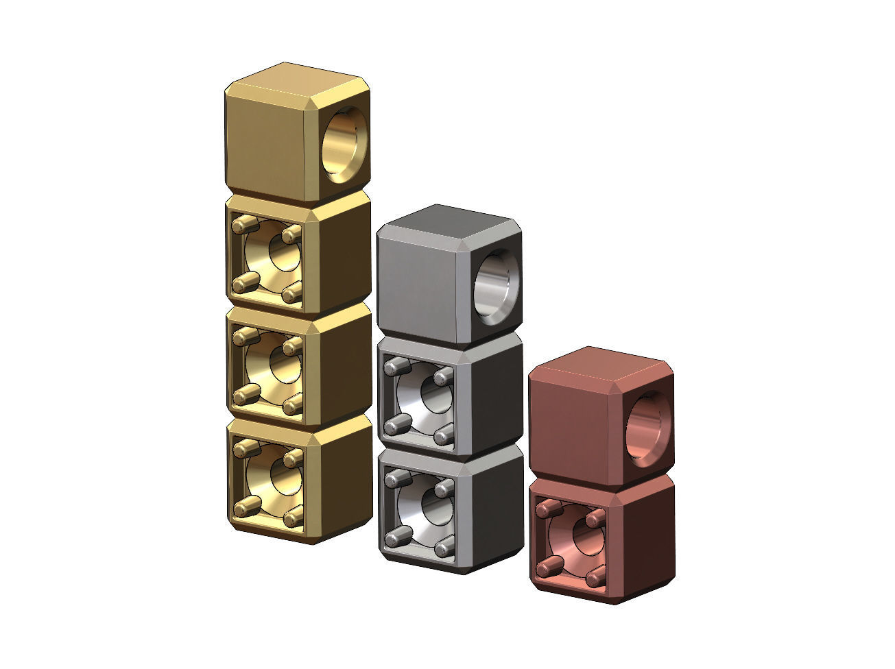 Cube bar pendant and charm 3D print model_4