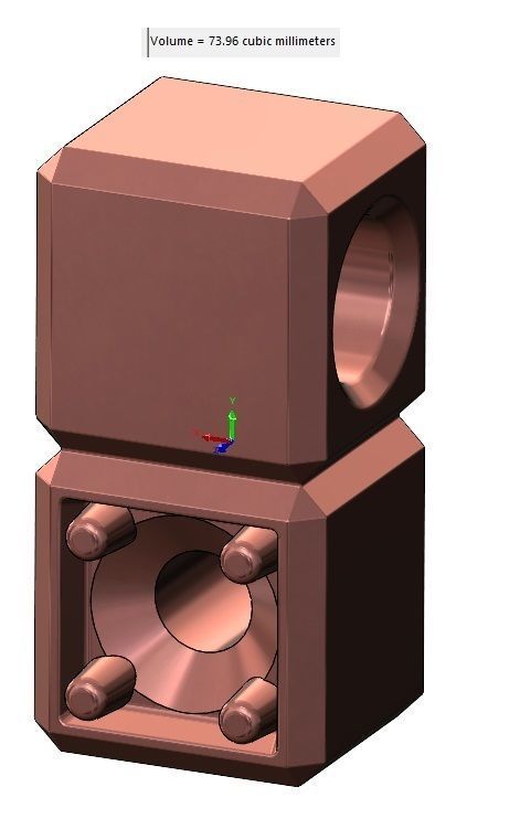 Cube bar pendant and charm 3D print model_14