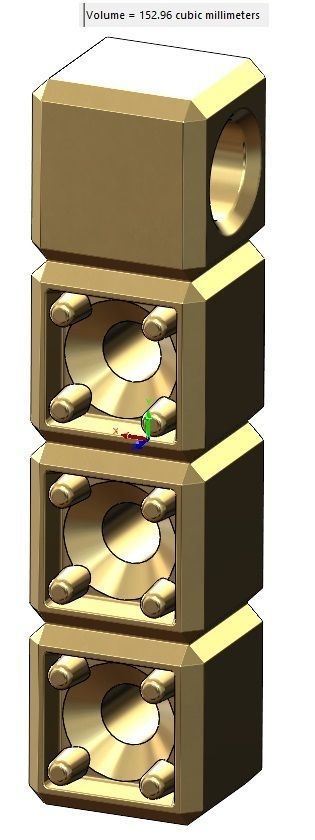 Cube bar pendant and charm 3D print model_12