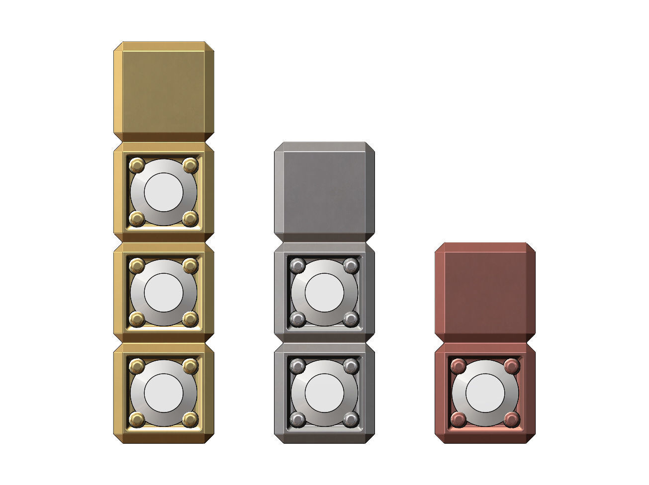 Cube bar pendant and charm 3D print model_1